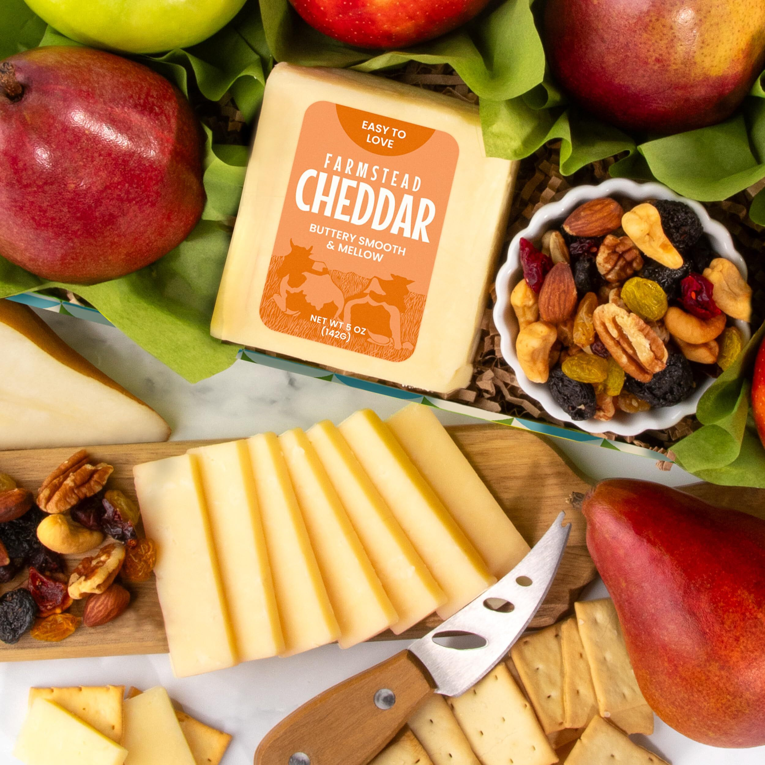 A Gift Inside Sympathy Cheese And Nuts Classic Fruit Basket