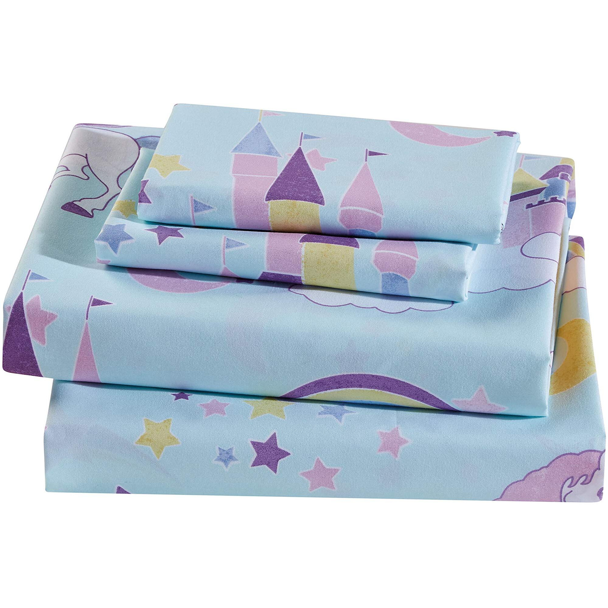 Mk Home Full Size Comforter Set For Girls Unicorn Blue Pink Purple Yellow White New
