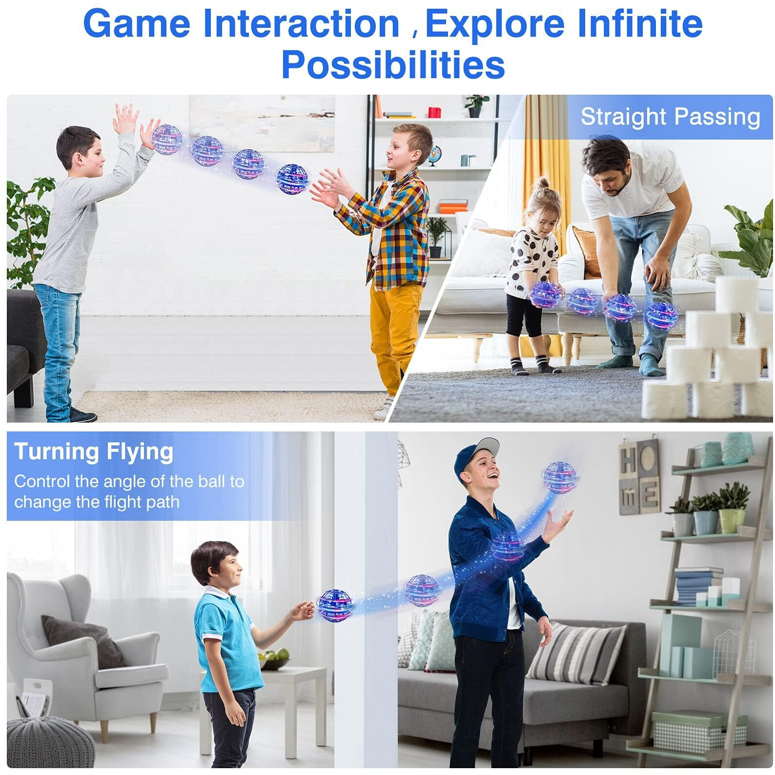 2024 Flying Orb Ball Toy, Galaxy Ball Cosmic Globe Boomerang Hover Ball Fidget Spinner Mini Drone Cool Toys Gifts For Boys Girls 6 7 8 9 10+ Year Old