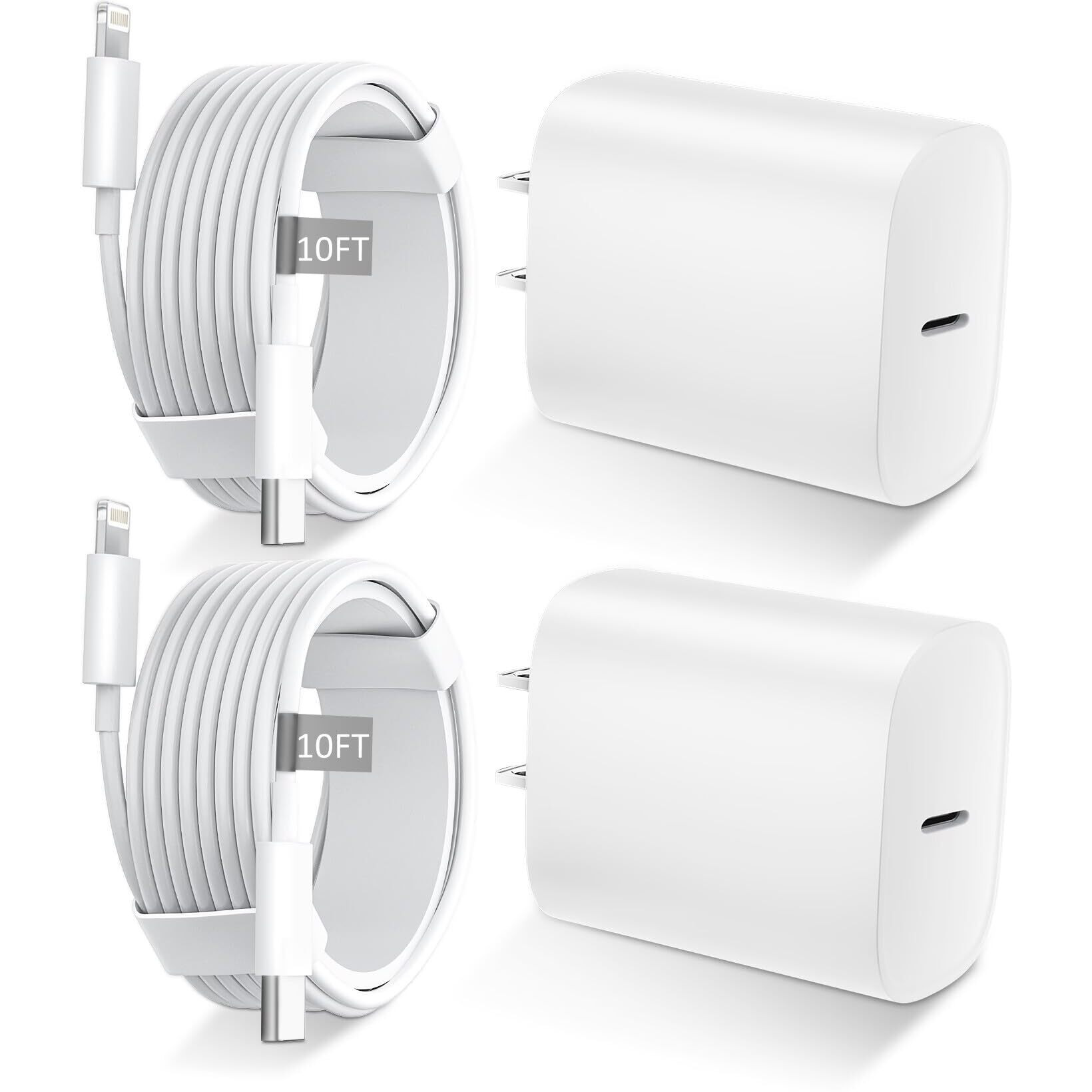 Phone 14 13 12 11 Fast Charger,10Ft Long Fast Charging Lightning Cable With 20W Usb C Charger Block For Iphone 14/14 Pro Max/13/13 Pro Max/12/12 Pro Max/11/11Pro/Xs/Max/Xr/X,Ipad