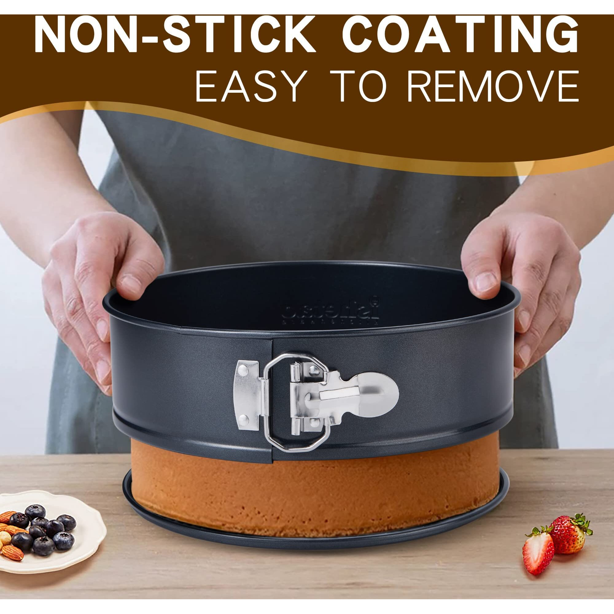 Ishetao Cake Pan Set For Baking, Non-Stick Springform Pans Set Of 4 (4, 7, 9 10Inches), Round Cake Pans,Cheesecake Pan, Leak-Proof Cake Pans With Removable Bottom