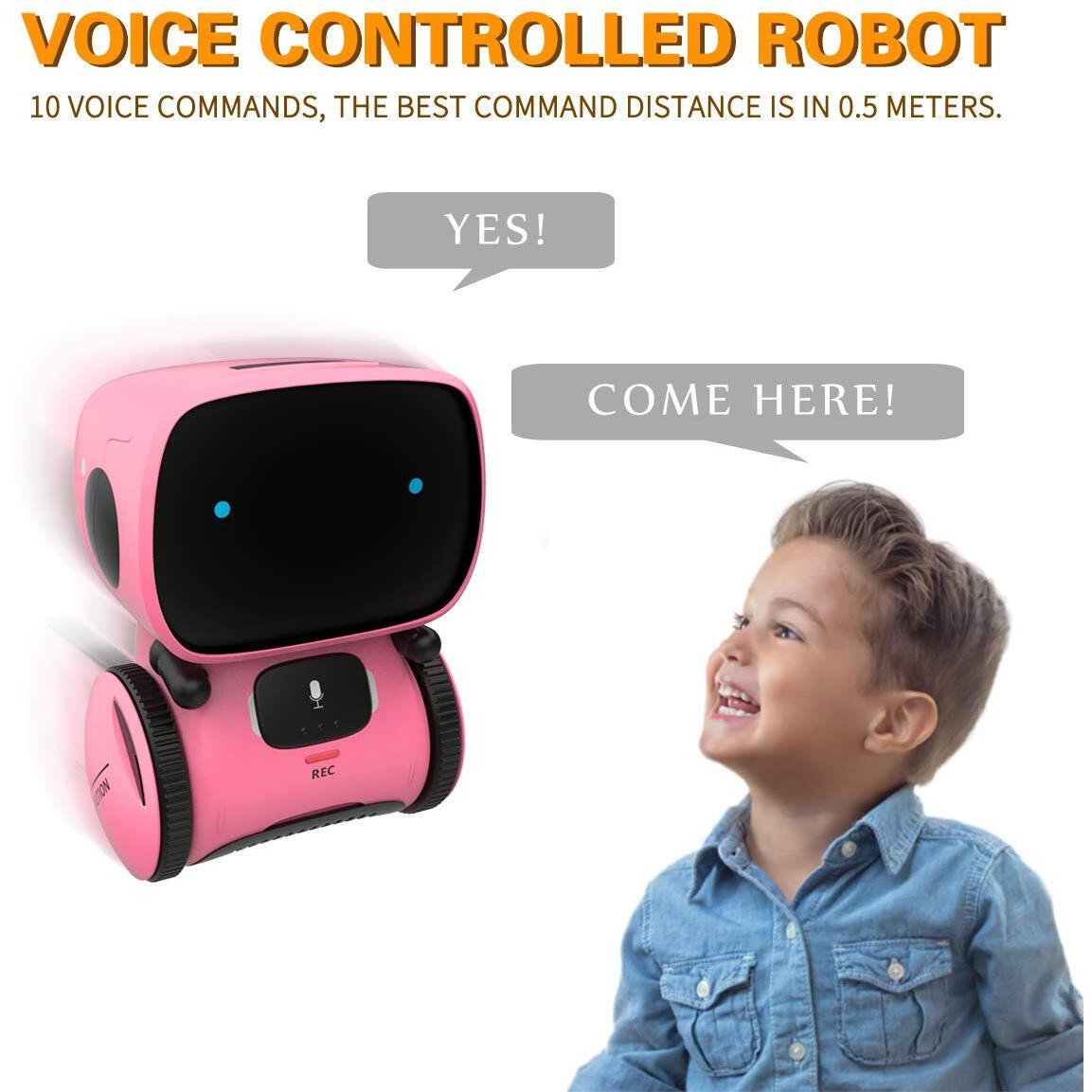 98K Kids Robot Toy, Smart Talking Robots Intelligent Partner And Teacher With Voice Control And Touch Sensor, Singing, Dancing, Repeating, Gift For Boys And Girls Of Age 3 And Up