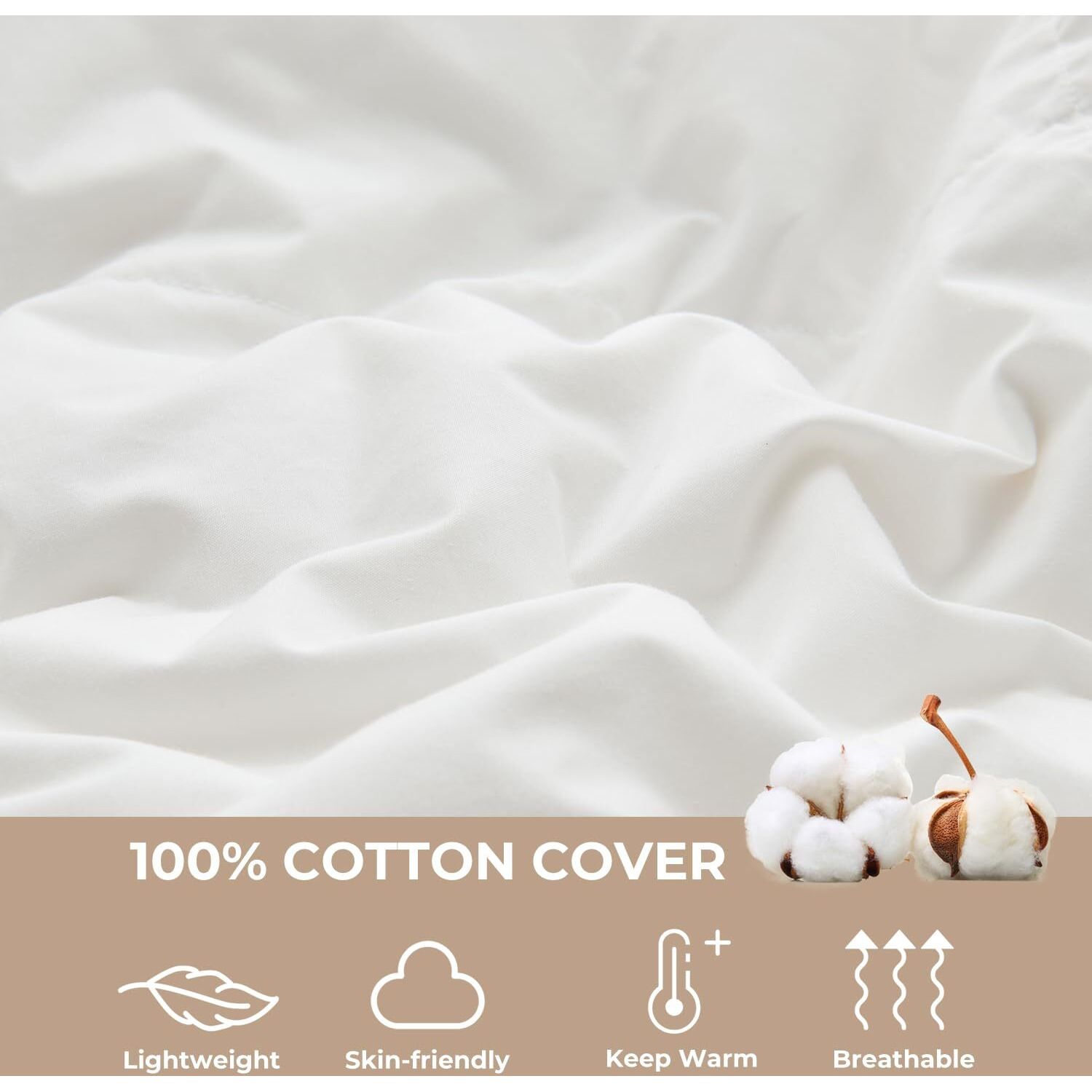 Rose Feather Toddler/Travel/Crib Goose Down Comforter Duvet/Blanket Multifunctional,100% Organic Cotton & Washable Unisex Kids,All Season,White 47X60