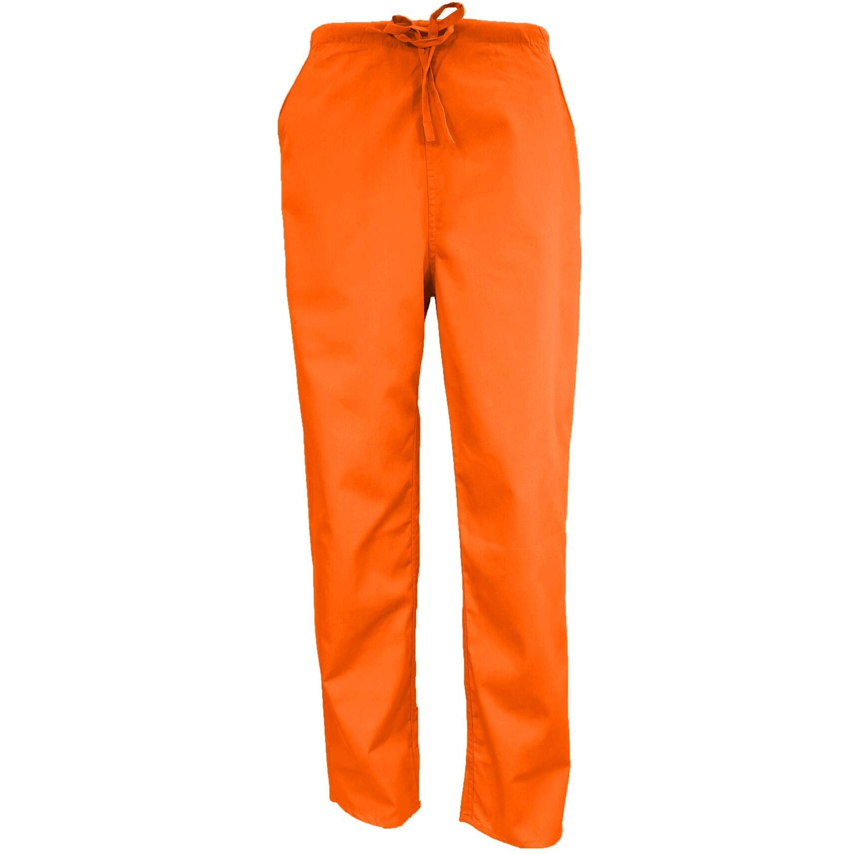 M&M Scrubs Men's Scrub Set Medical Scrub Tops And Pants (Large, Orange)