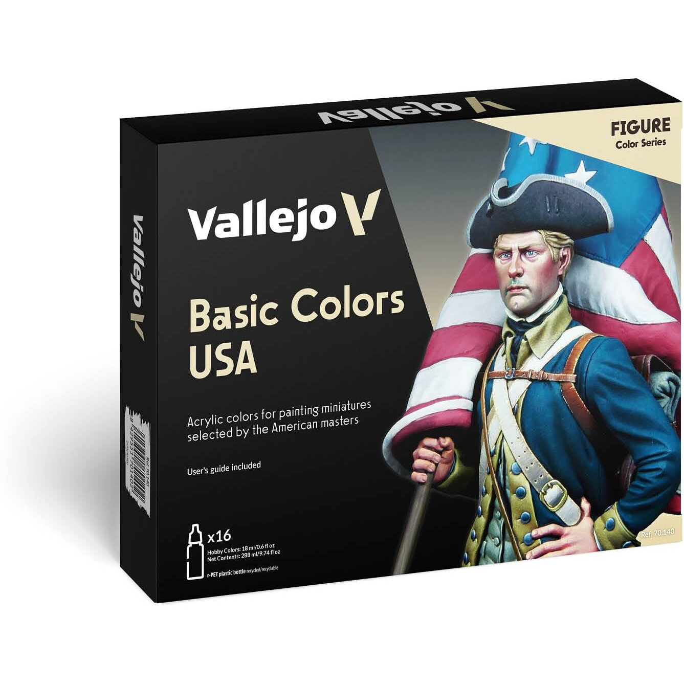 Vallejo Basic Usa Acrylic Colors Paint Set, 17Ml, Assorted Colors, 0.57 Fl Oz (Pack Of 16)