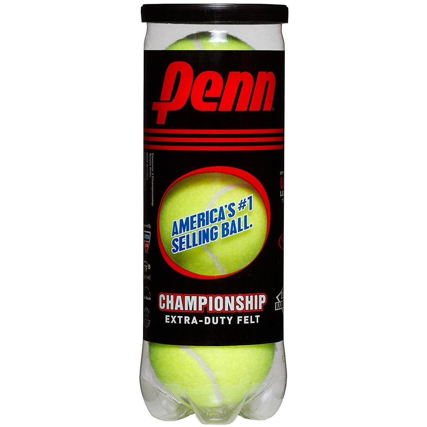 Penn Championship Extra Duty Felt Tennis Balls - 6 Cans, 18 Balls