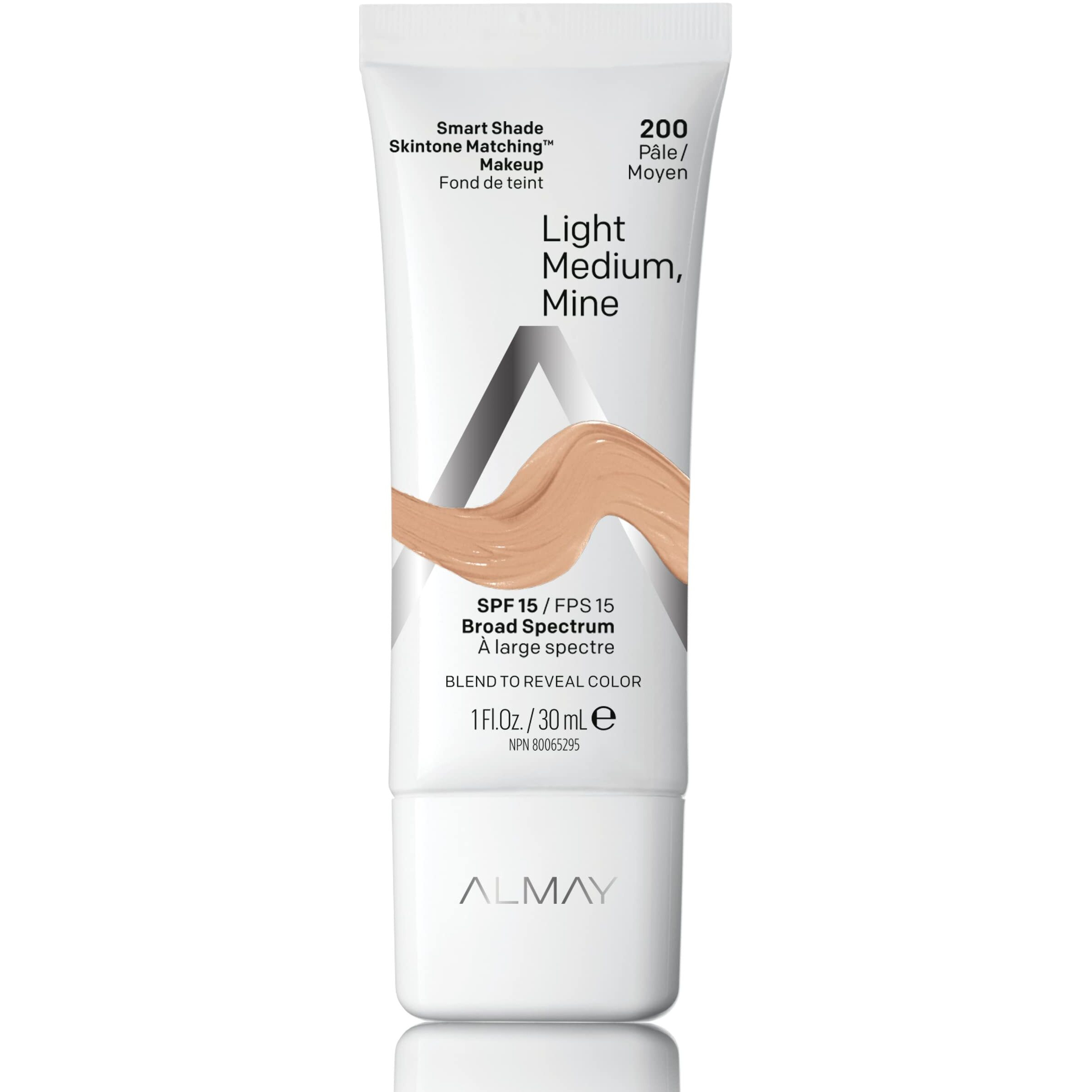 Almay Skintone Matching Foundation, Smart Shade Face Makeup, Hypoallergenic, Oil Free-Fragrance Free, Dermatologist Tested With Spf 15, Light, Medium Mine, 1 Oz
