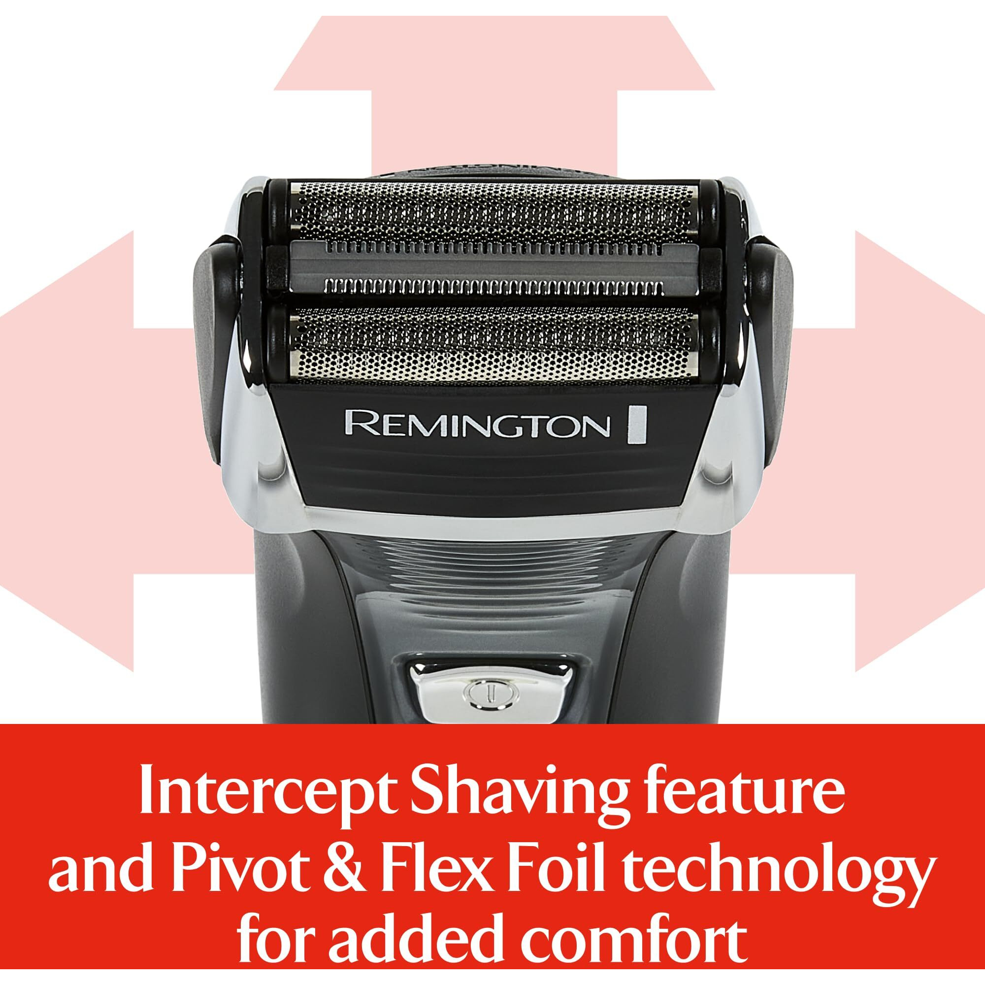 Remington Foil Shaver, Electric Razor For Men, Cordless Rechargeable With Pop Up Trimmer, Pivot & Flexfoil Technology, Lightweight Handheld Design, Black