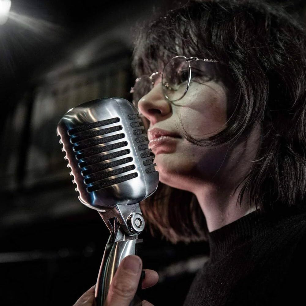 Shure 55Sh Series Ii Iconic Microphone - Vintage Style, Rich Sound Quality, Rugged Construction, Shock-Mounted Noise Reduction For Vocals & Instruments-Perfect For Live Performances & Studio Recording