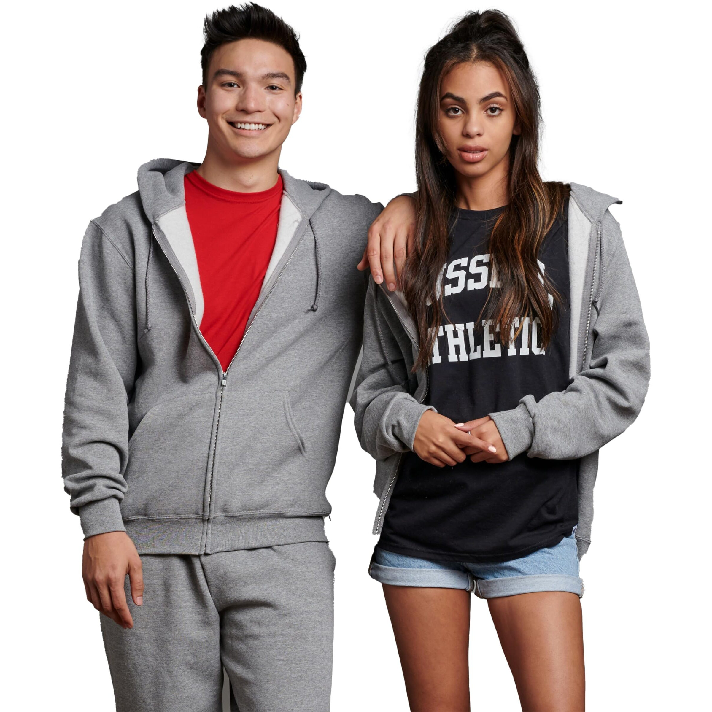 Russell Athletic Men's Dri Power Hooded Zip-Up Sweatshirt, Oxford, Small