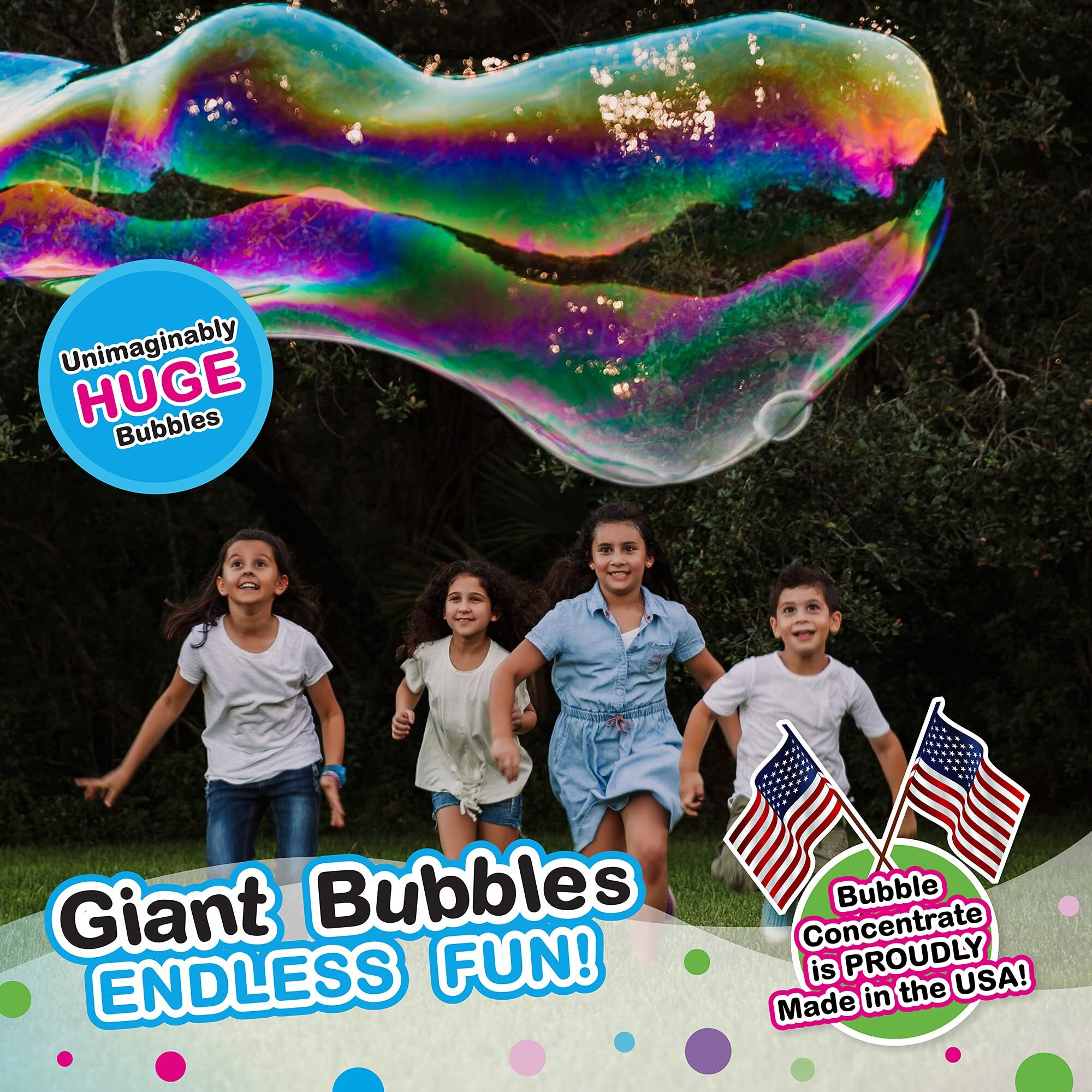 Wowmazing Giant Bubble Kit Family Pack (14-Piece Set) Best Value - Big Bubbles Kit Including Big Bubble Wand And Giant Bubble Solution Concentrate. Makes 3 Gallon Of Large Bubbles-Family Kit