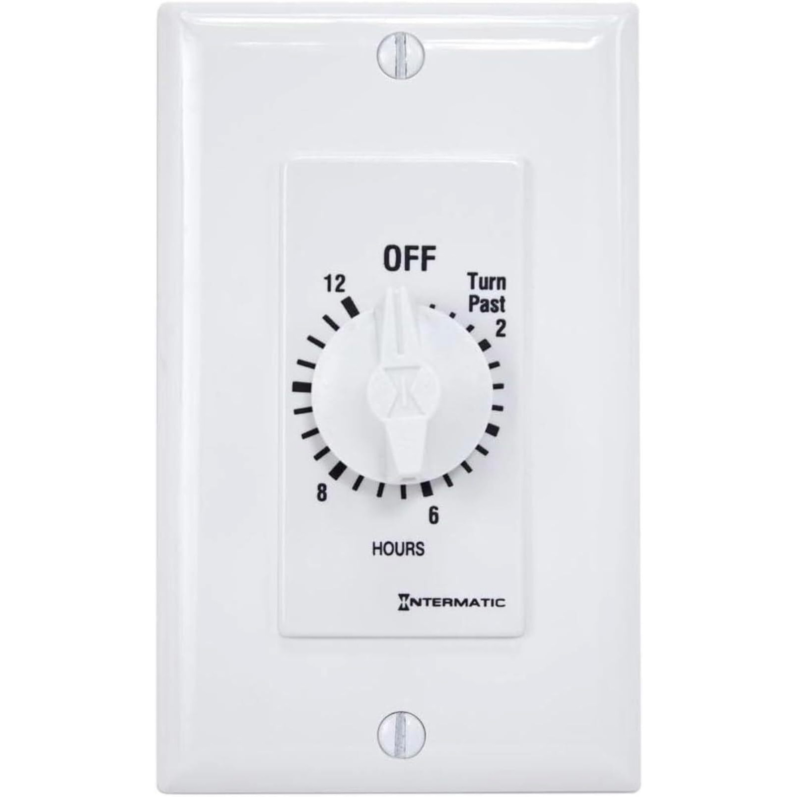 Intermatic Sw12Hwk 12-Hour Spring Wound Timer, White - Energy Efficient Control For Lighting And Appliances - No Electricity Needed, Easy Installation For Homes And Offices
