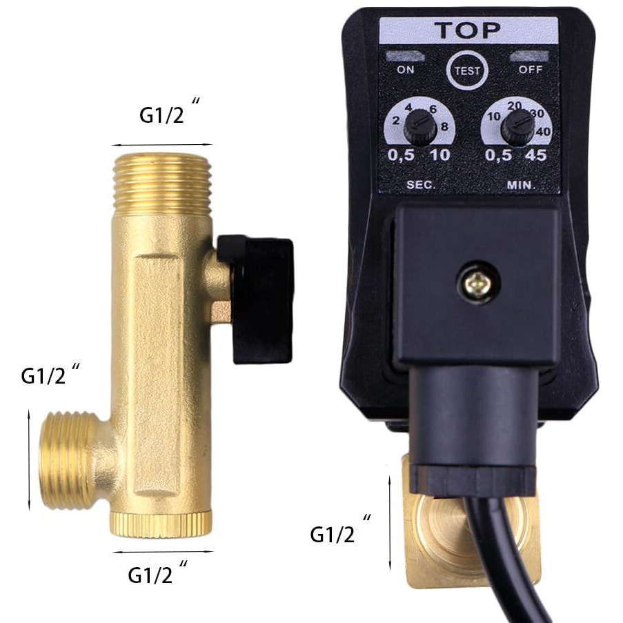 Szzijia 1/2"" Ac 110V Automatic Timed Water Tank 2-Way Direct-Acting Drain Valve Us Plug