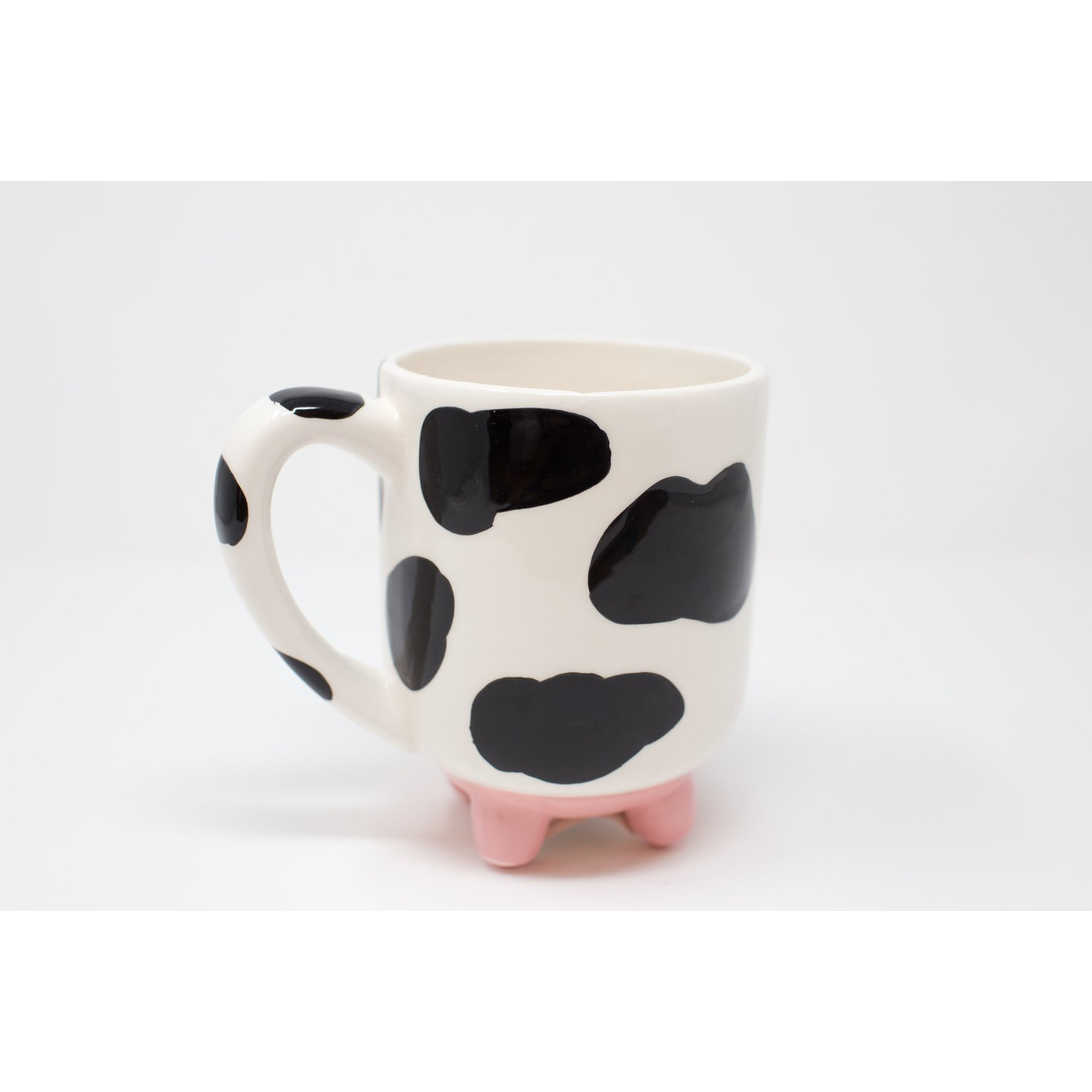 Boston Warehouse Udderly Cow Mug With Non-Skid Silicone Feet, Hand Painted Ceramic, 20 Fl.Oz.