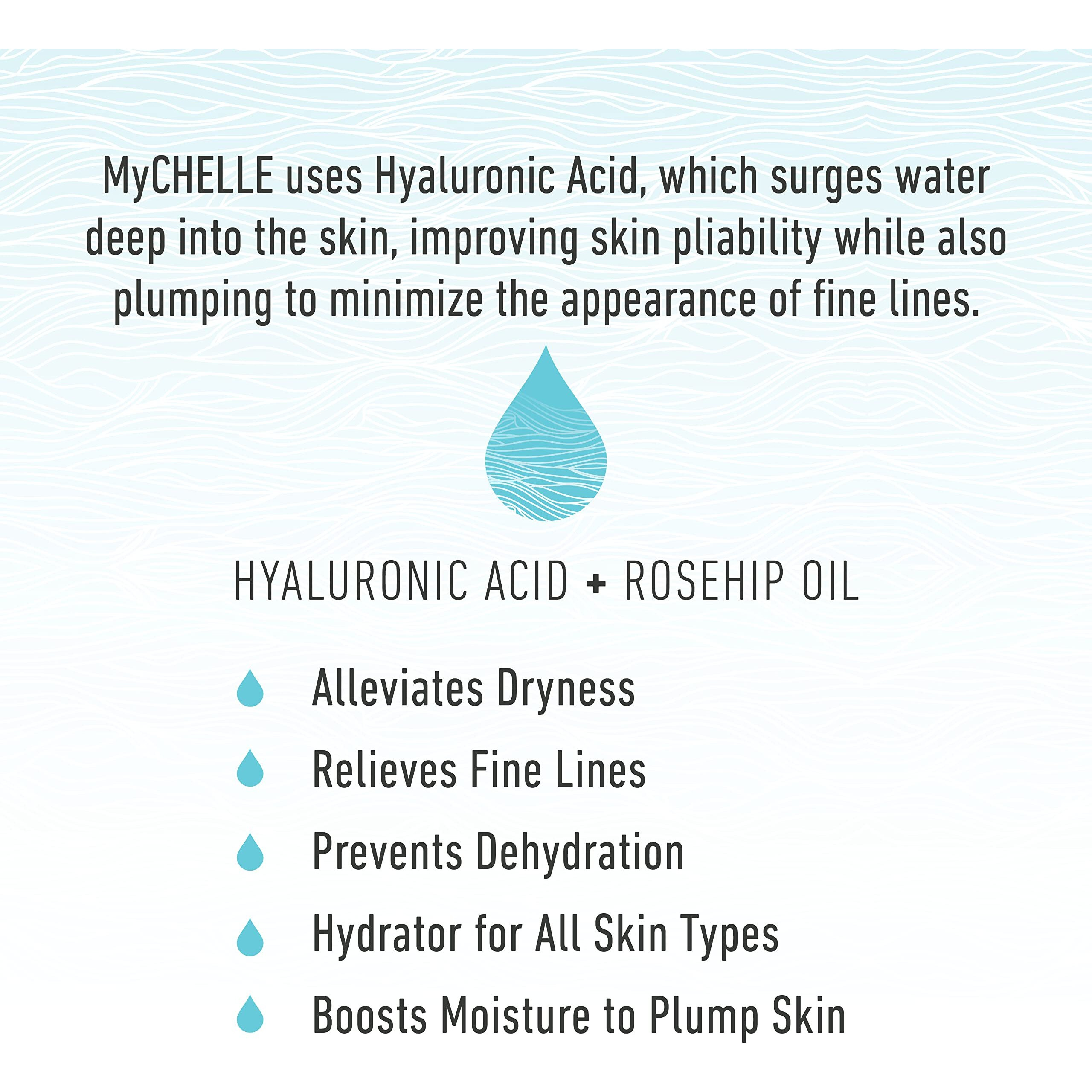 Mychelle Dermaceuticals Ultra Hyaluronic Hydrating Serum (1.0 Fl Oz) - Rich Hydration For Dry Skin With Vegan Hyaluronic Acid, Help Plump Skin And Help Reduce Appearance Of Fine Lines And Wrinkles