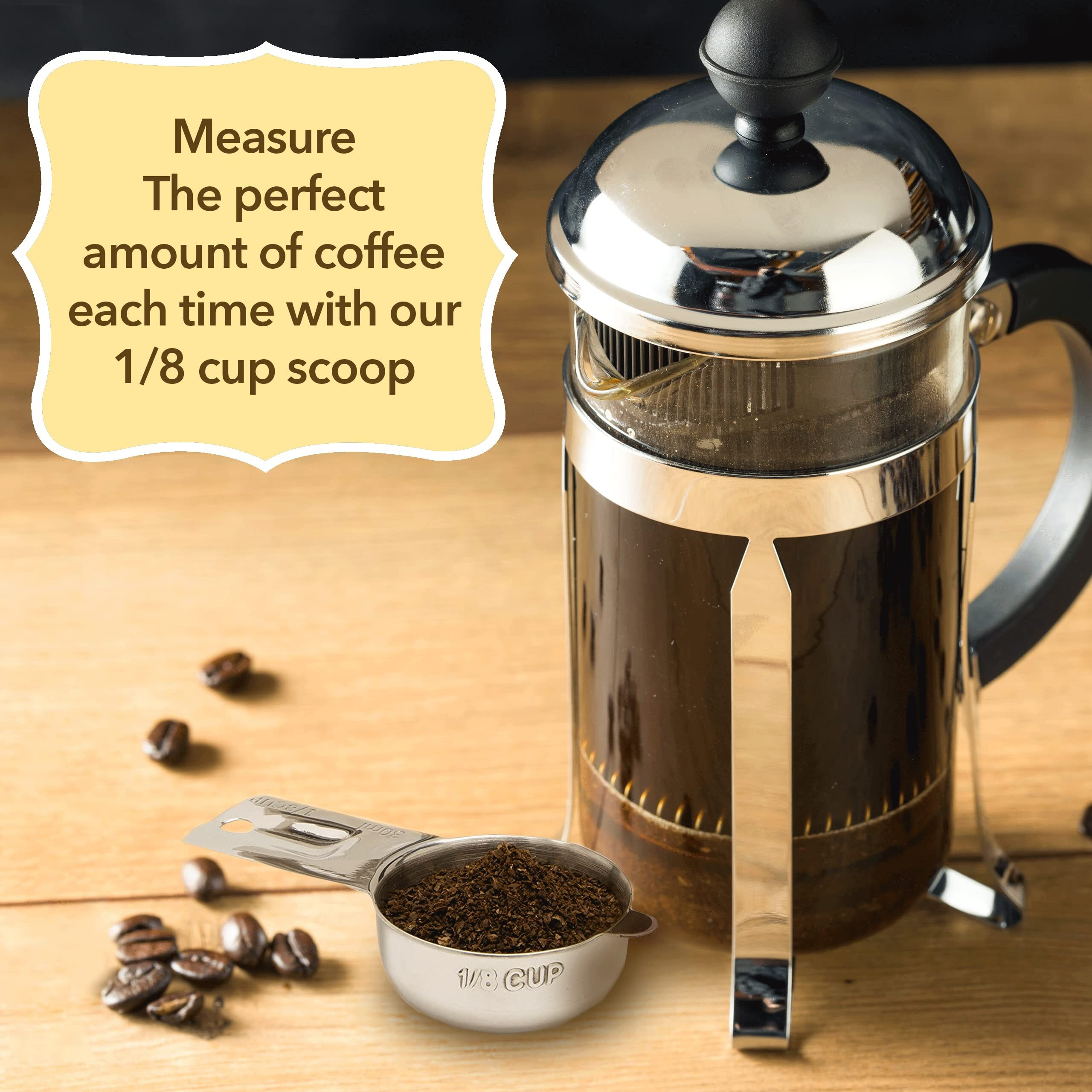 Simply Gourmet Measuring Cups Set Of 7, Stackable, 304 Premium Stainless Steel, Kitchen Gadgets For Measure Liquid And Dry Ingredients, Cooking & Baking