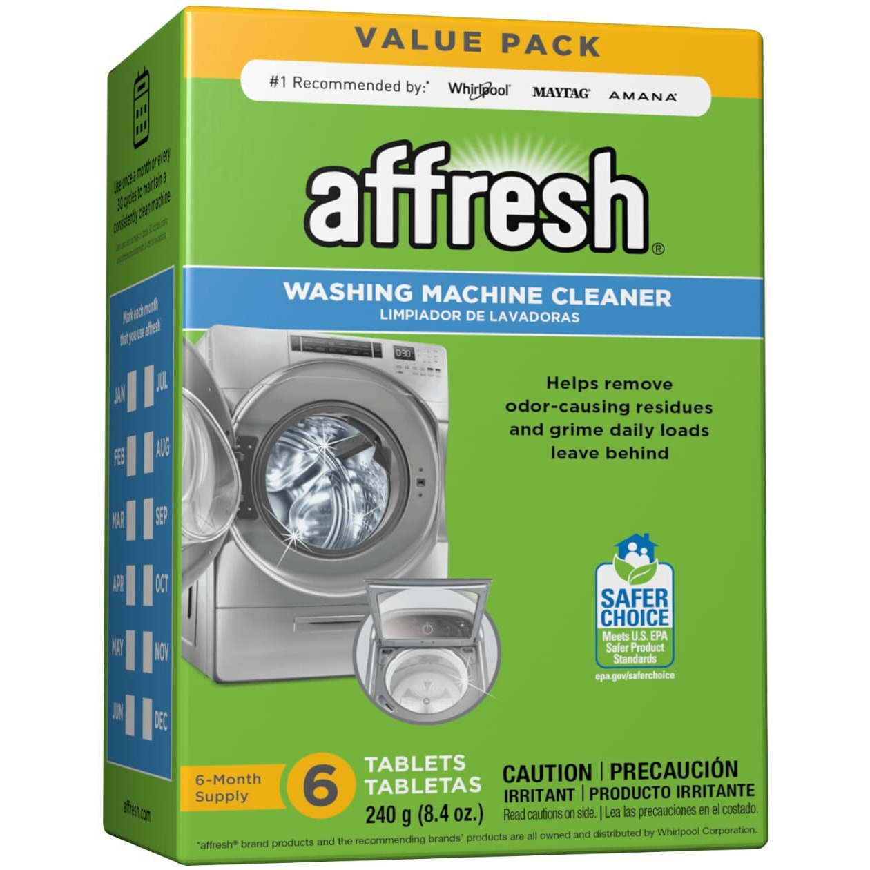 Affresh Washing Machine Cleaner, Cleans Front Load And Top Load Washers, Including He, 6 Tablets
