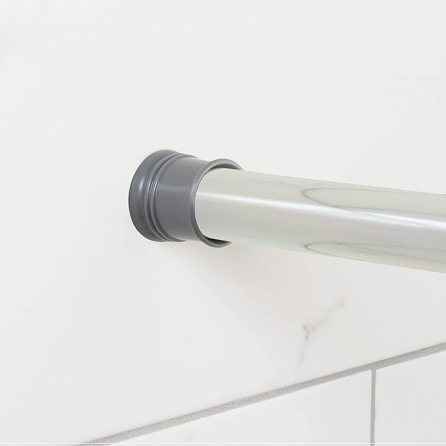 Zenna Home Tension Shower Curtain Rod, Chrome, 27 To 40 Inches - Premium Steel Adjustable Shower Curtain Rod For Bathroom, Easy No Drill Install - Rust Resistant Spring Tension Shower Curtain Bar