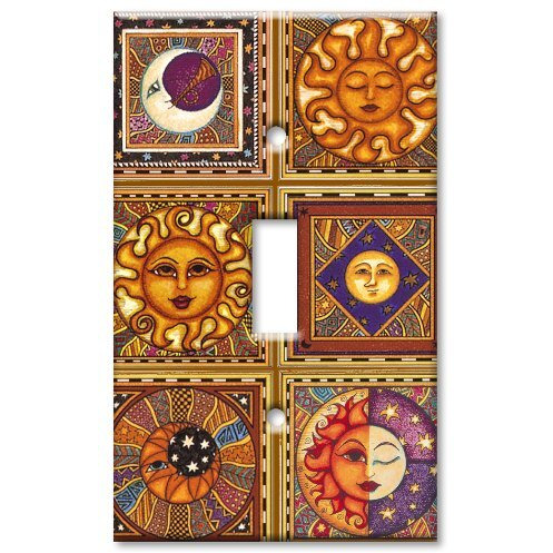 Art Plates - Single Gang Toggle Decorative Metal Wall Plate - Celestials - Image By Dan Morris - (Made In Usa)