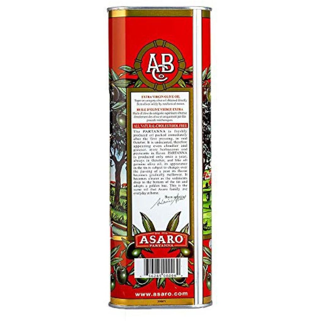 Partanna Robust Extra Virgin Olive Oil - Premium Castelvetrano Oil - Harvested In Sicily - Pure Authentic Italian - Monovarietal - Rich In Flavor - First Cold Pressed - 101Oz (3 Liter) Tin