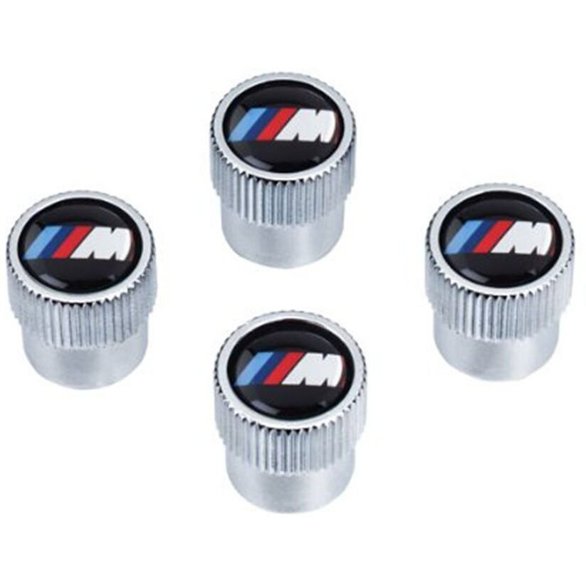 Bmw Genuine Factory Oem 36110421543 Valve Stem Caps M Logo (Set Of 4)
