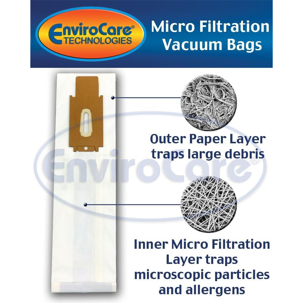 Envirocare Replacement Vacuum Bags Made To Fit Oreck Type Cc, Xl Upright Vacuums 8 Pack