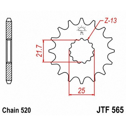 Jt Sprockets Jtf565.17 17T Steel Front Sprocket
