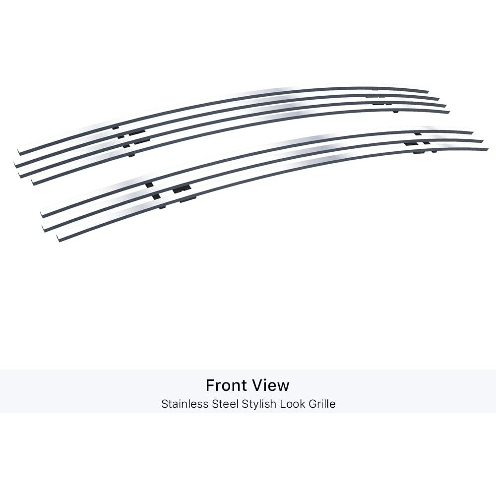 Aps Compatible With Chevy Blazer 1998-2005 & S-10 Criss Cross 98-04 Main Stainless Steel Polished Chrome 8X6 Billet Grille Grill Insert C65705A