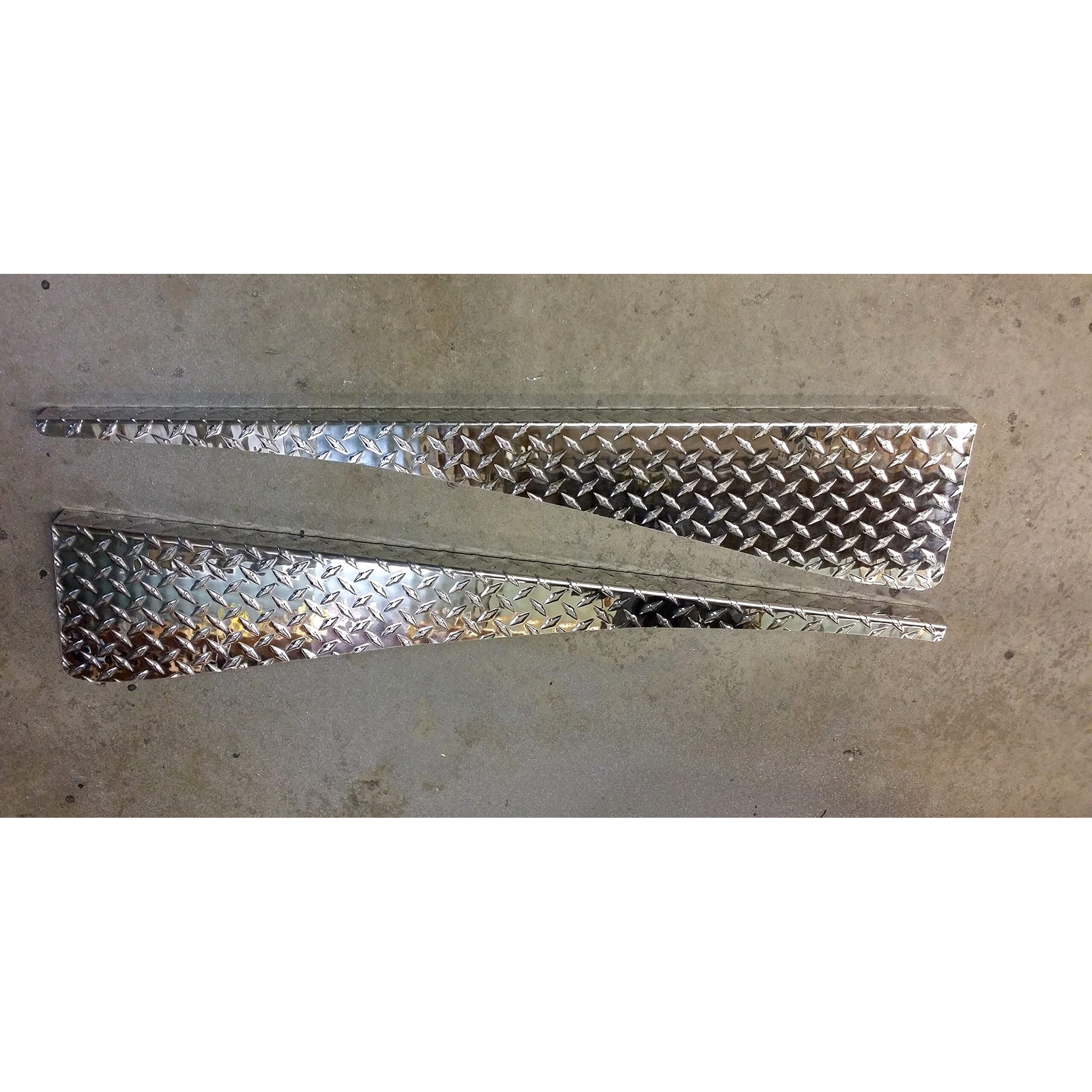 Fits Jeeep Wrangler Tj Diamond Plate Fender Top Covers With 1.5 Inch Bend