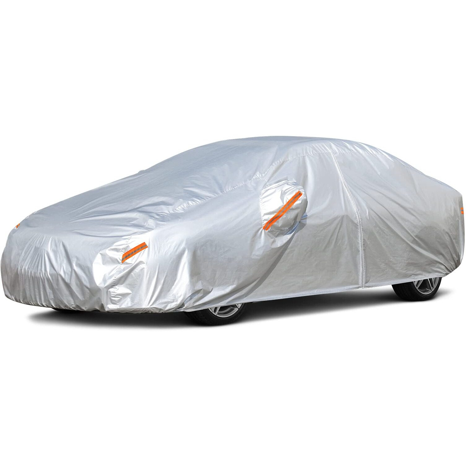 Kayme Car Covers For Automobiles Waterproof All Weather Sun Uv Rain Protection With Zipper Mirror Pocket Fit Sedan (186 To 193 Inch) 3Xl