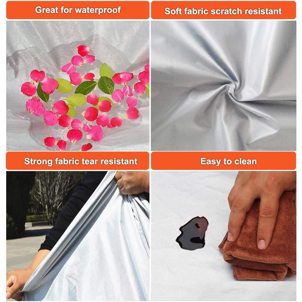 Kayme Car Covers For Automobiles Waterproof All Weather Sun Uv Rain Protection With Zipper Mirror Pocket Fit Sedan (186 To 193 Inch) 3Xl
