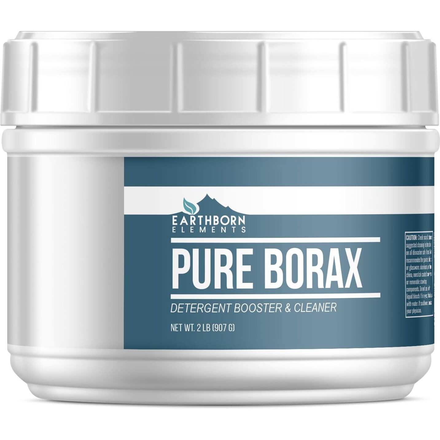Earthborn Elements Borax Powder (2 Lb), Multipurpose Cleaner & Detergent Booster, Resealable Tub
