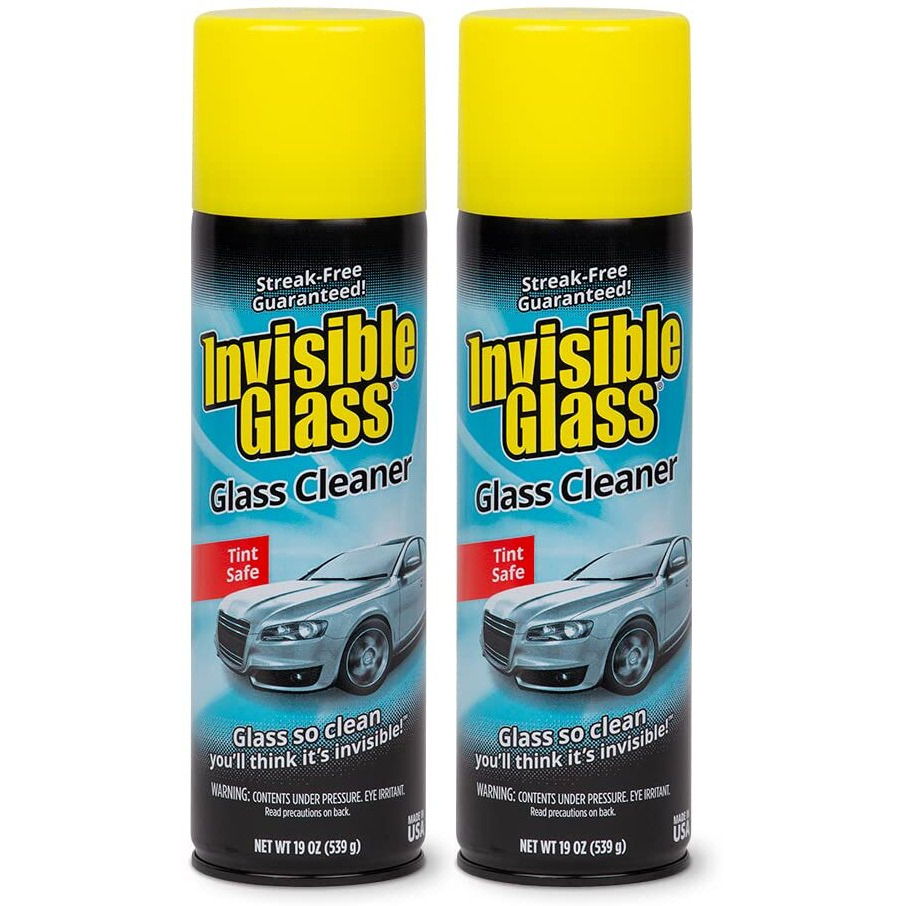 Invisible Glass 91164-2Pk 19-Ounce Foam Cleaner For Auto And Home For A Streak-Free Shine, Deep Cleaning Foaming Action, Safe For Tinted And Non-Tinted Windows, Ammonia Free, Pack Of 2