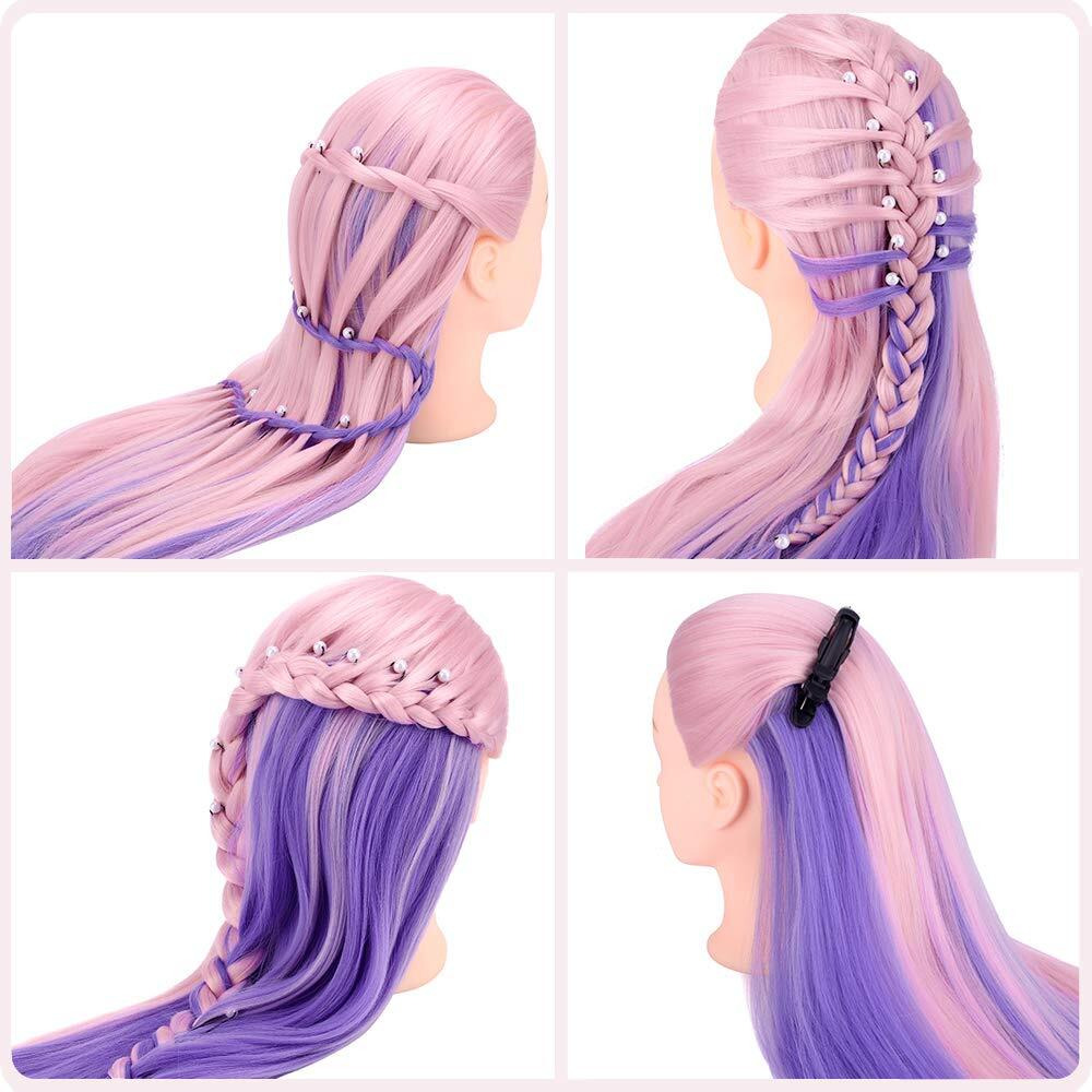 Mannequin Head With Hair, Topdirect 29"" Hair Mannequin Manikin Head Hair Practice Cosmetology Hair Doll Head Styling Hairdressing Training Braiding Cutting Setting With Clamp Holder And Tools