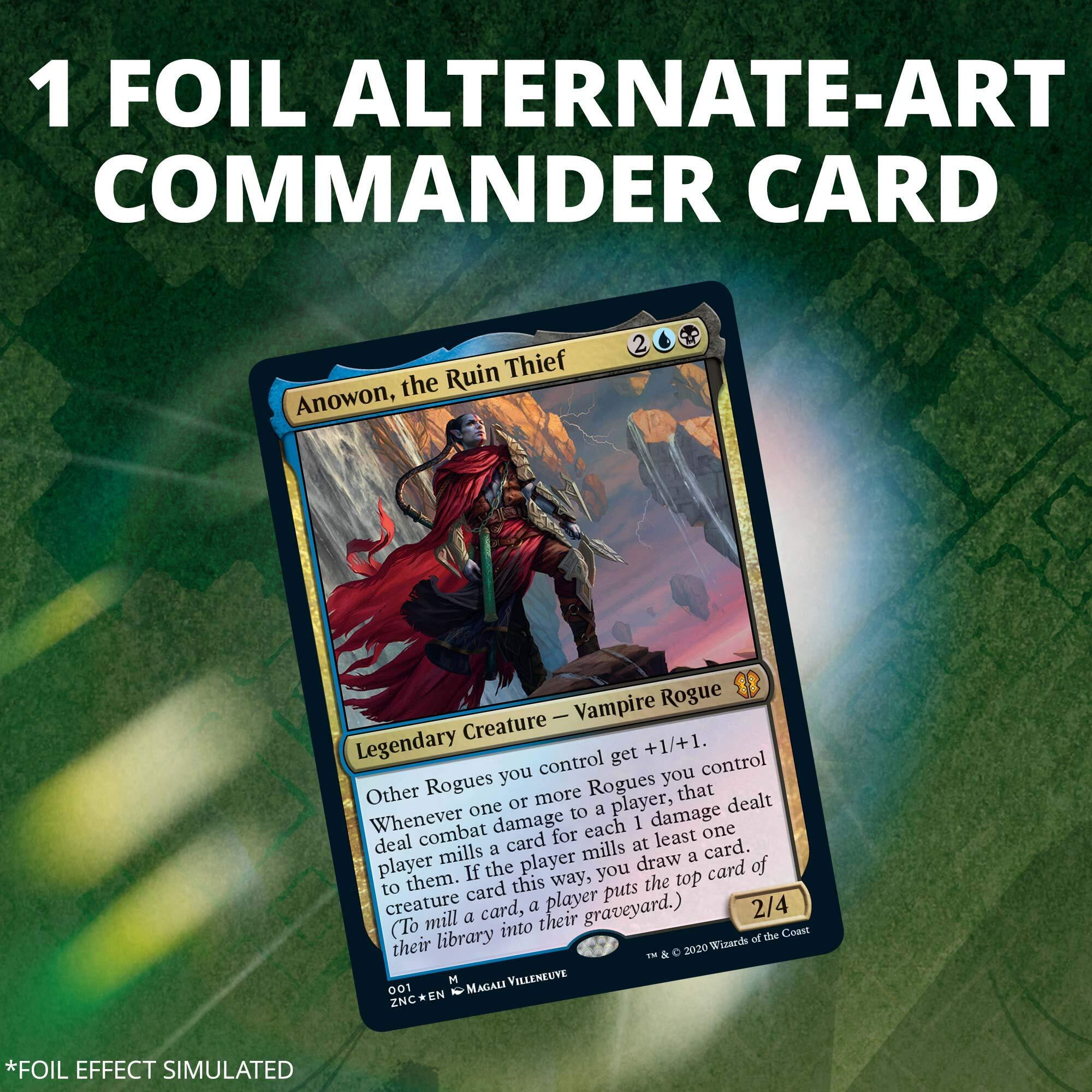 Magic The Gathering Zendikar Rising Commander Deck - Sneak Attack | 100 Card Ready-To-Play Deck | 1 Foil Commander | Blue-Black