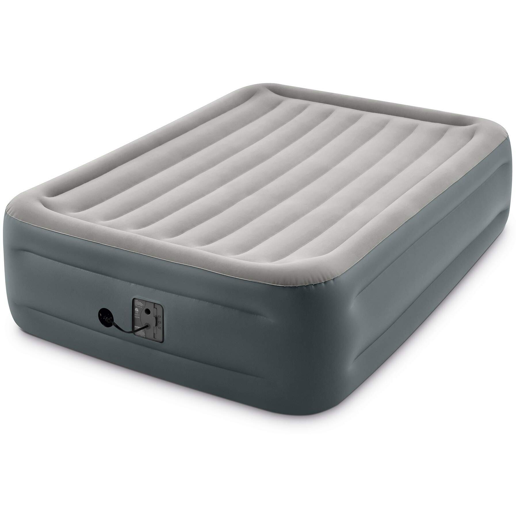 Intex Dura-Beam Series Essential Rest Airbed With Internal Electric Pump, Bed Height 18"", Queen (2020 Model)