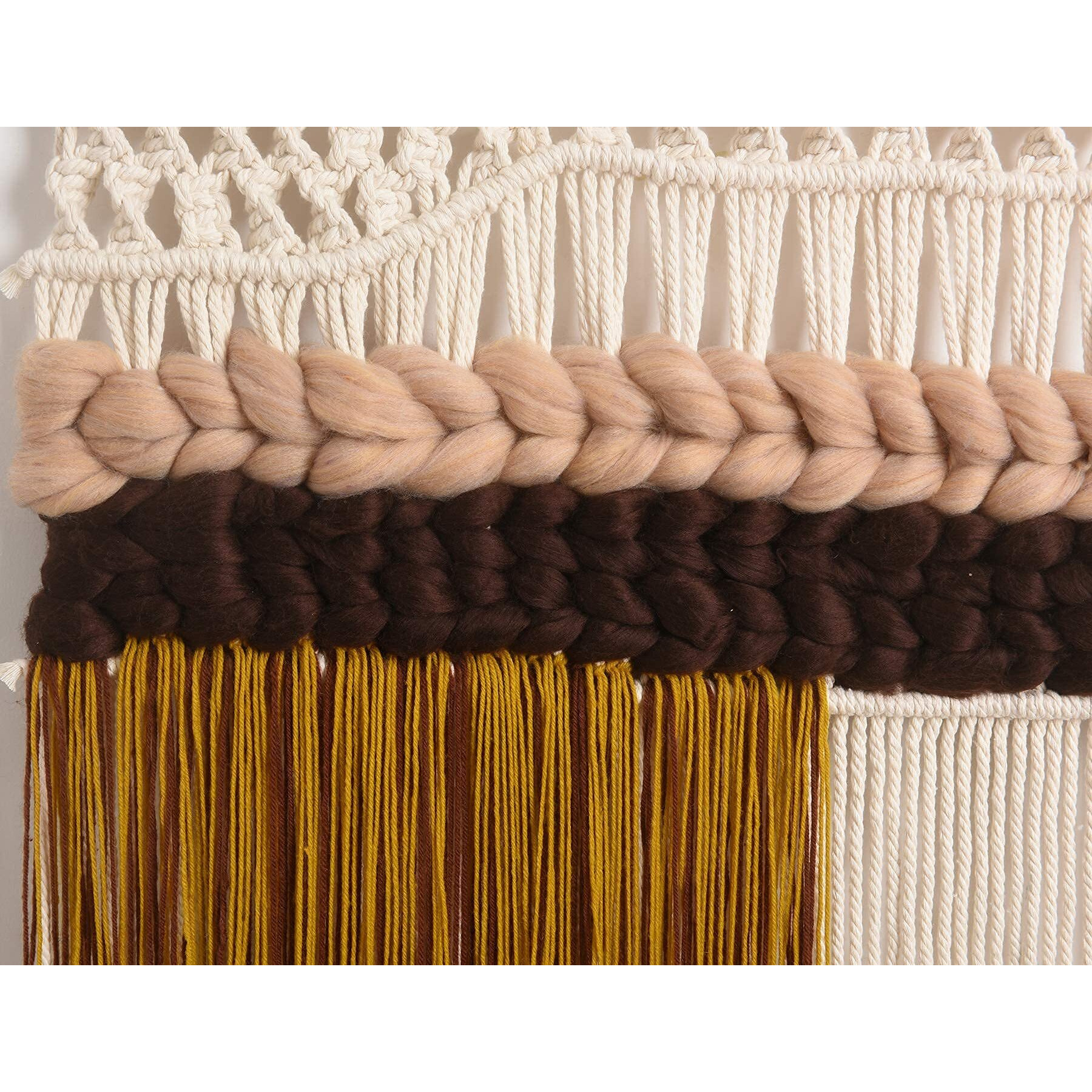 Iower Macrame Wall Hanging Woven Large Colorful Macrame Wall Decor Fiber Art Handmade Home Room Decor 40"" W*32"" L