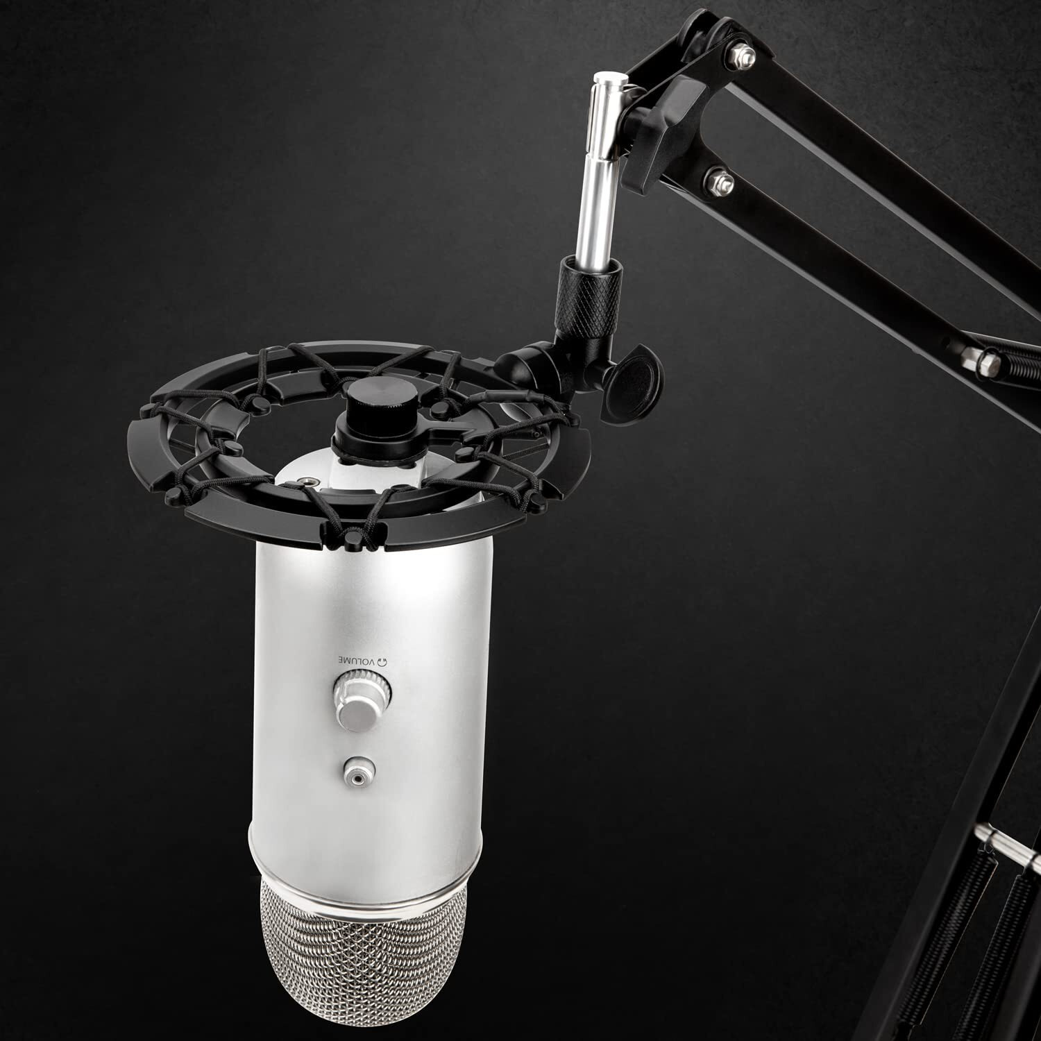 Blue Yeti Shock Mount, Alloy Shockmount Reduces Vibration Noise Matching Mic Boom Arm, Compatible For Blue Yeti And Yeti Pro Microphone By Youshares