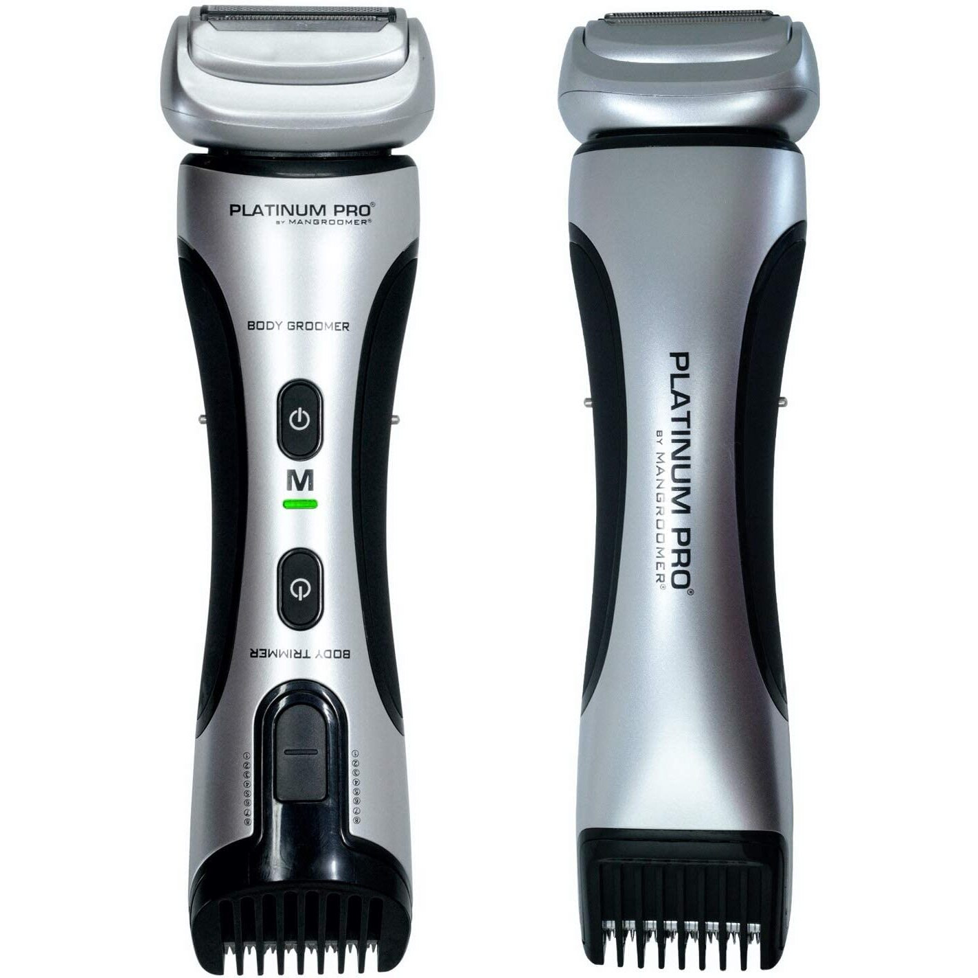 Mangroomer - Platinum Pro New Body Groomer, Ball Groomer And Body Trimmer With Lithium Max Battery, Bonus Extra Foil And Storage Case