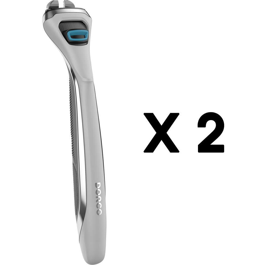 Dorco Pace 4 Pro - Four Blade Razor Shaving System - 2 Replacement Handles (Handles Only)