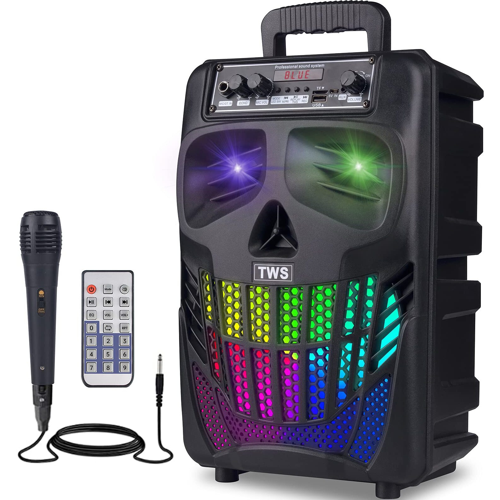 E I F E R Cool Skull Bluetooth Speakers, Portable Wireless Speaker, Compatible With Smartphones And Tablets, Suit For Home Garden Party