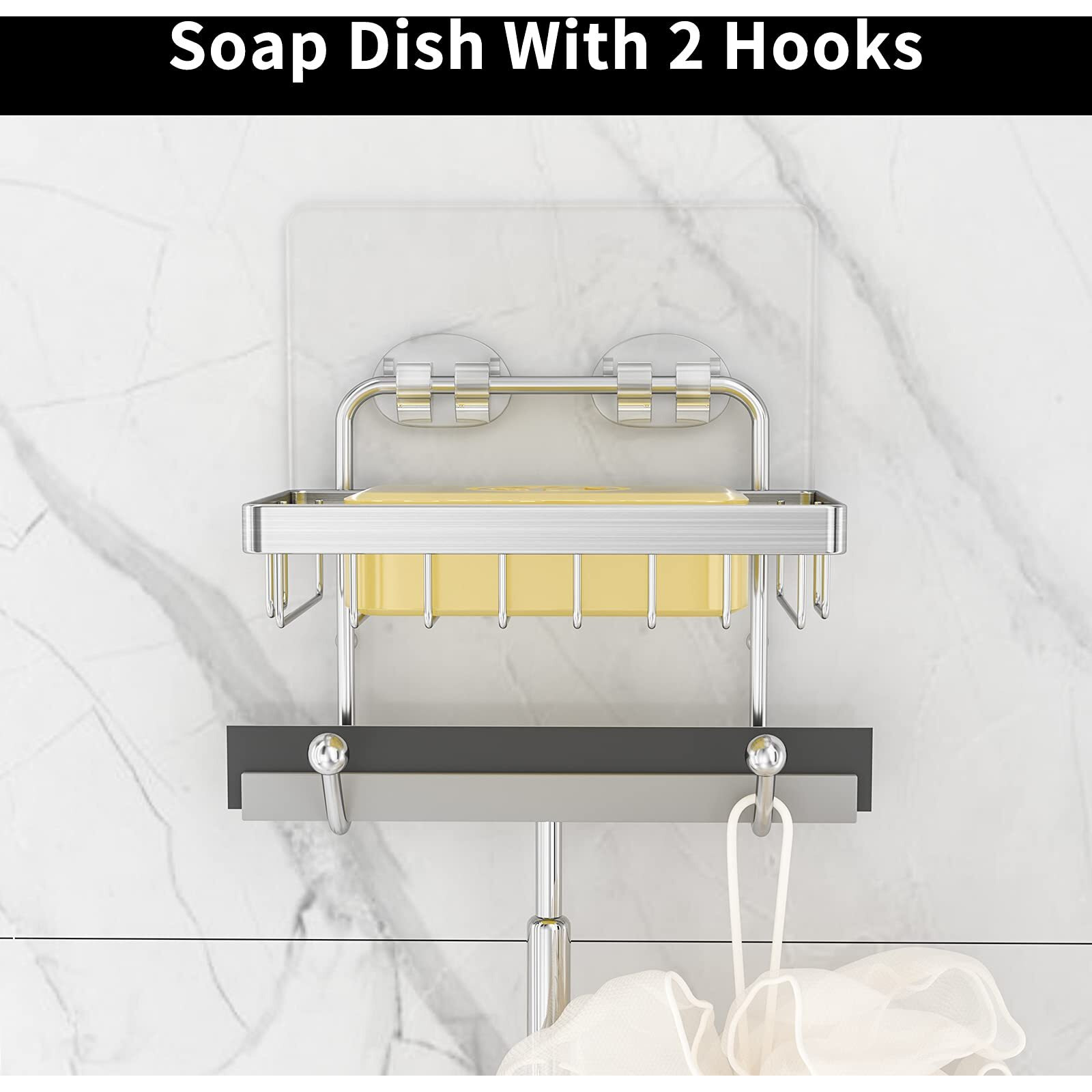 Odesign Shower Caddy 3 Pack-Shower Bathroom Shelves Rack,Rustproof Wall Mounted Sus304 Stainless Steel-No Drilling,Adhesive Shower Shelf Suction Cup Shower Basket Organizer-Silver