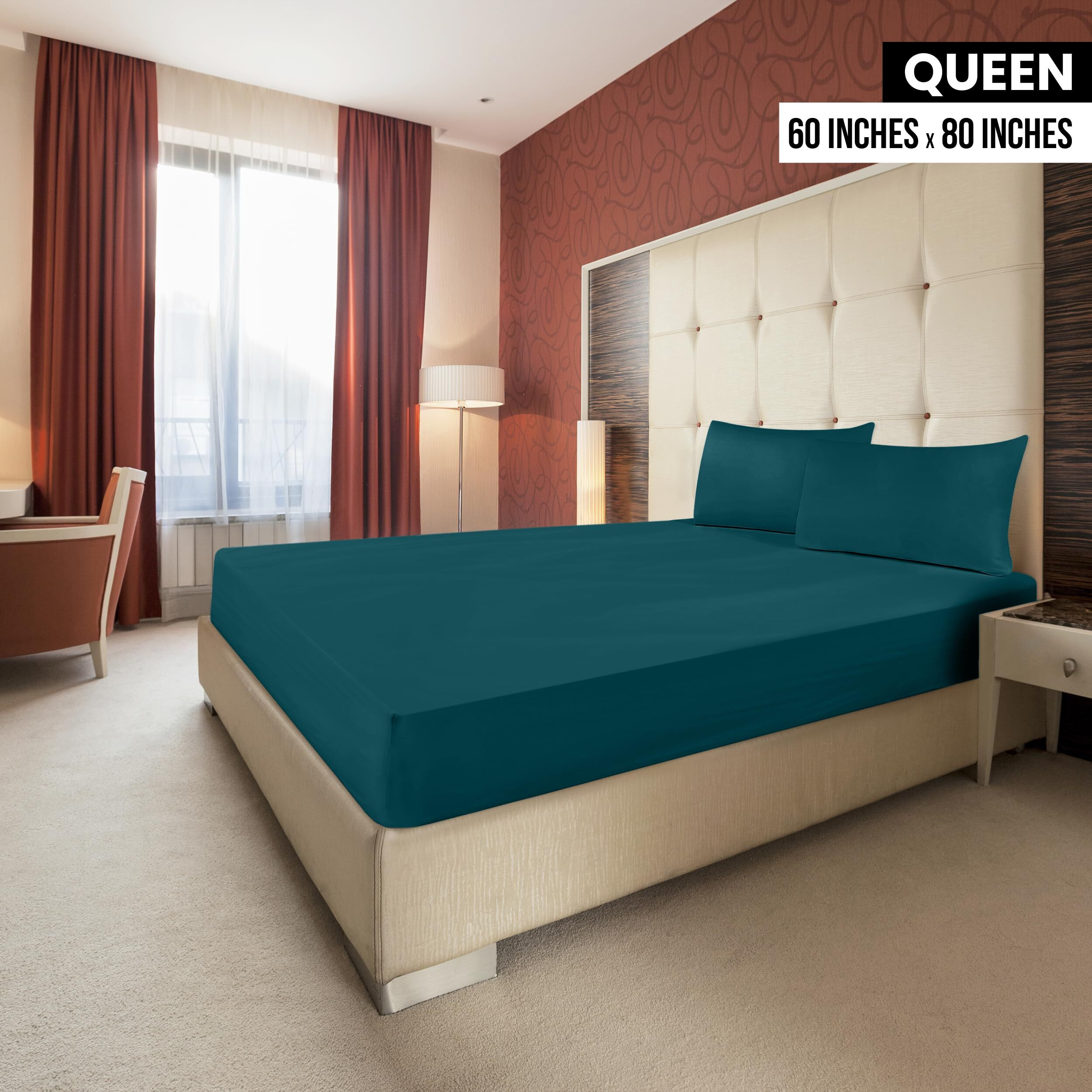 Utopia Bedding Queen Fitted Sheet - Bottom Sheet - Deep Pocket - Soft Microfiber - Shrinkage And Fade Resistant - Easy Care -1 Fitted Sheet Only (Teal)