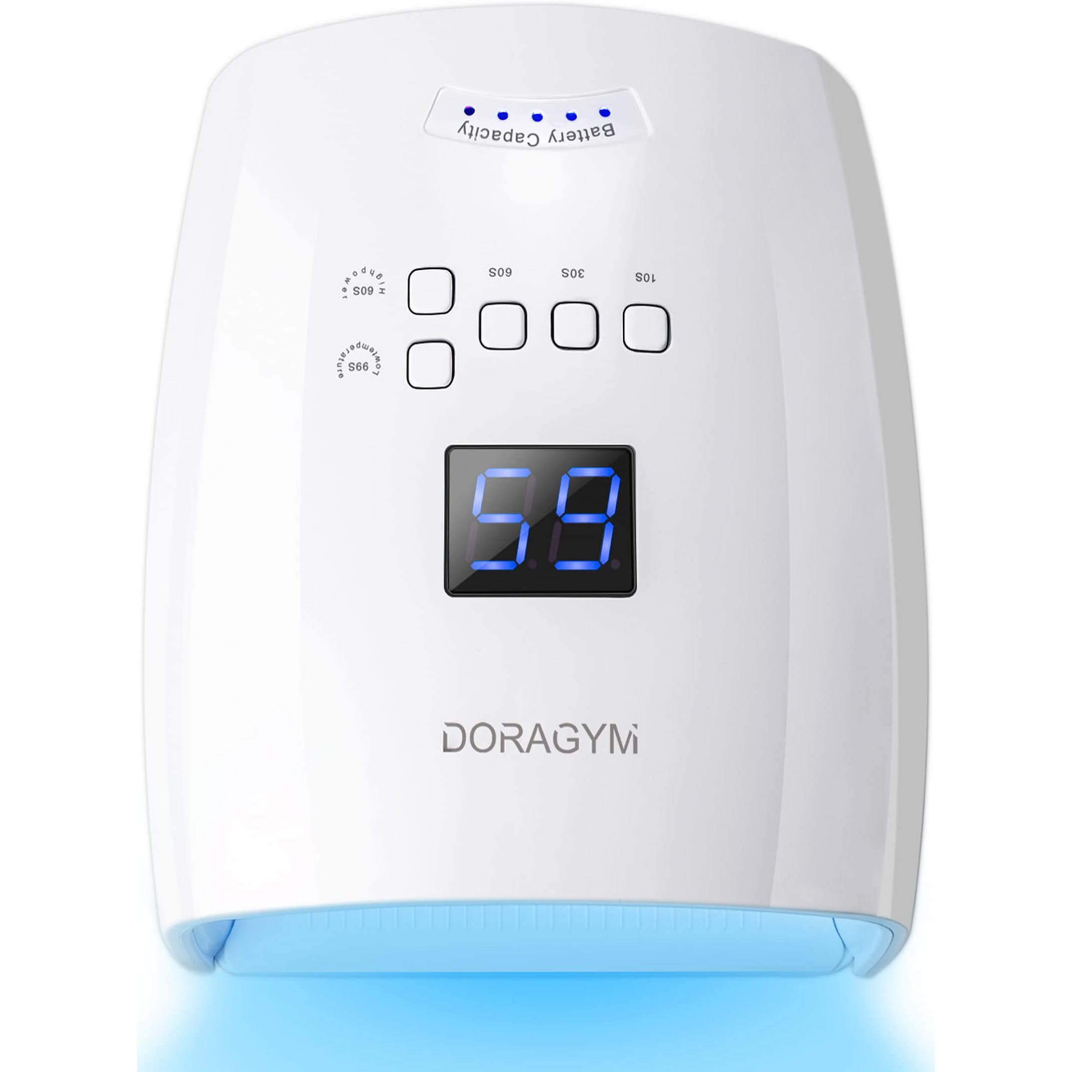 Rechargeable Uv Led Nail Lamp, 66W Cordless Uv Light For Gel Nails, Professional Gel Nail Light, Nail Dryer Nail Art Manicure Tools For Home And Salon(White)