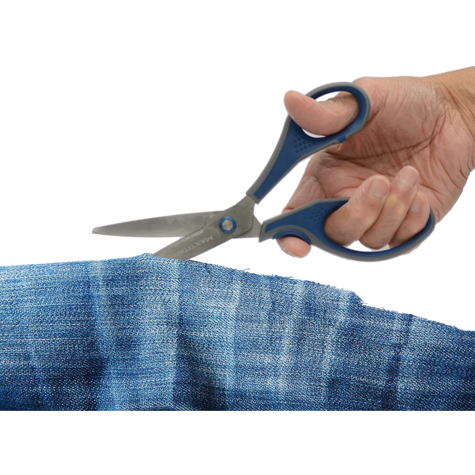 Maxtitanium 8"" Non-Stick Scissors - 6 Pack With Dual Curved Technology Hd - Ideal For Shipping, Office, School, Gardening (48921-Wts)