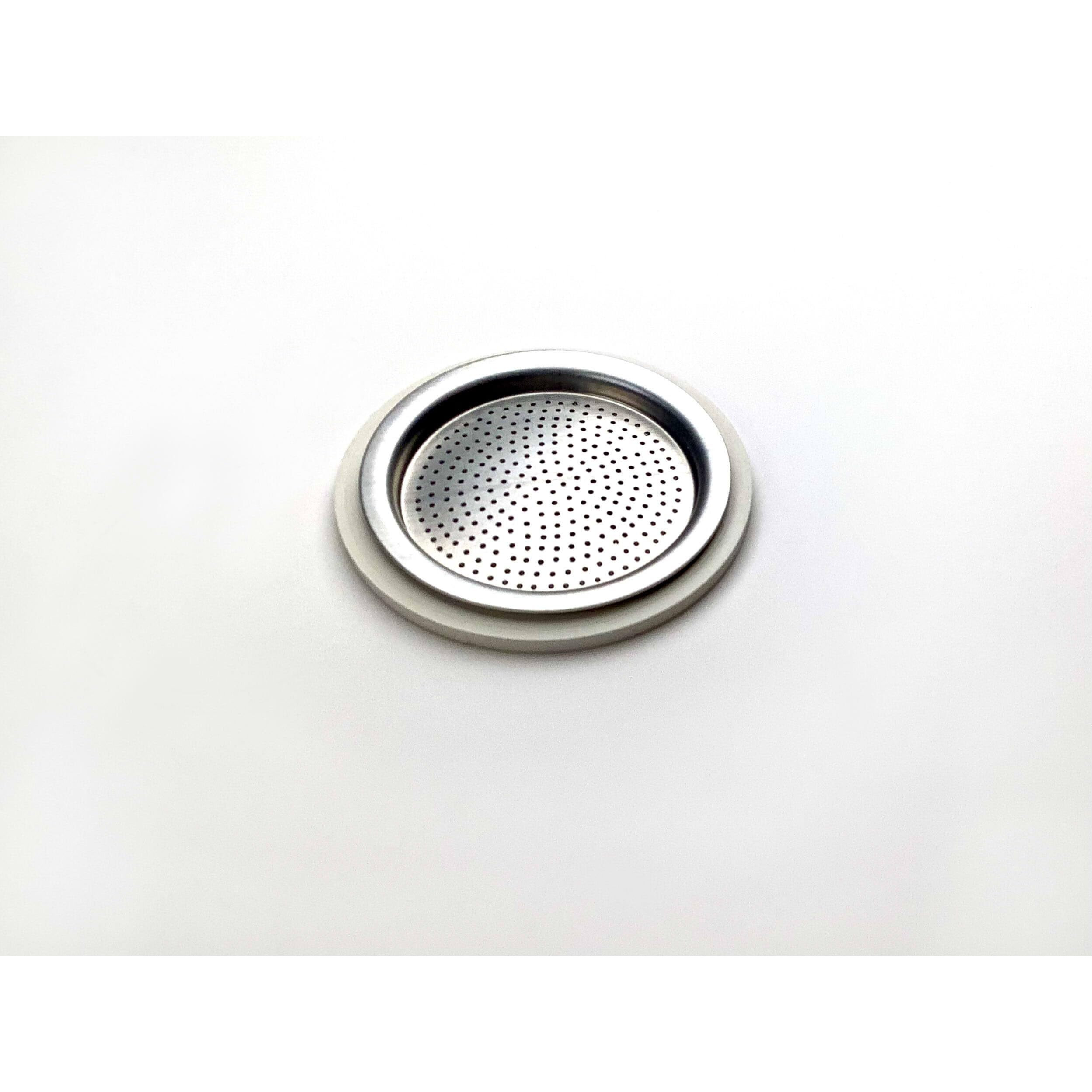 Tredoni 3 Rubber Seals/Rings+Filter -Replacement- Sizes 1,2,3,6,9,14 Cup Espresso Coffee Maker Moka Pot- 5.5Cm (2 Cup)