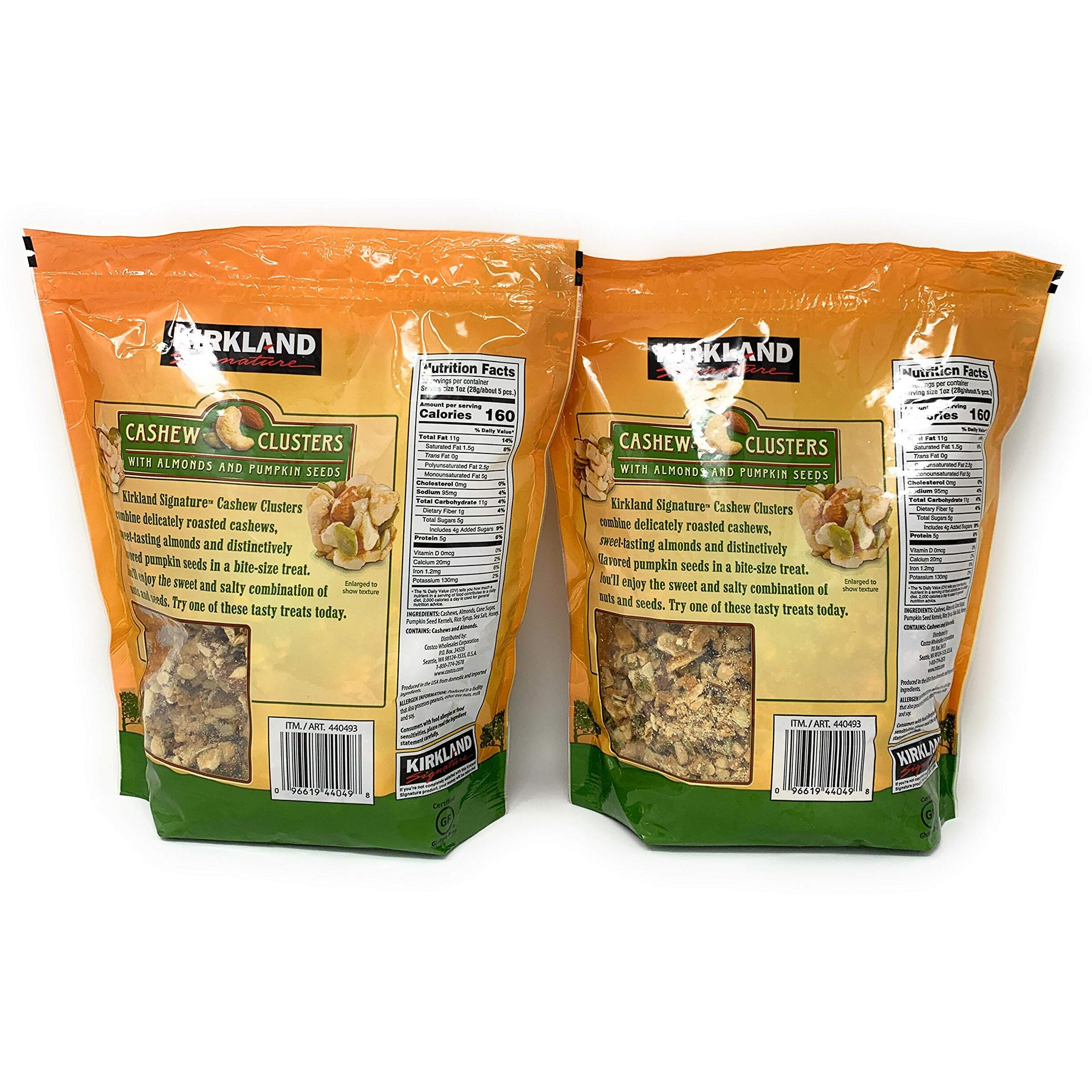 Kirkland Signature Cashew Clusters, 2 Lbs (2 Pack)