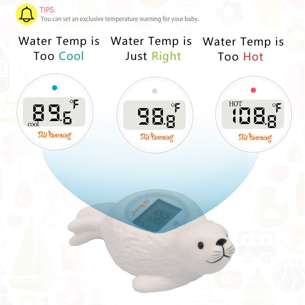 Doli Yearning Upgrade Baby Bath Thermometer Room Temperature| Water Thermometer|Kids' Bathroom Safety Products| Baby Bath(Seal Shape)/, Lcd