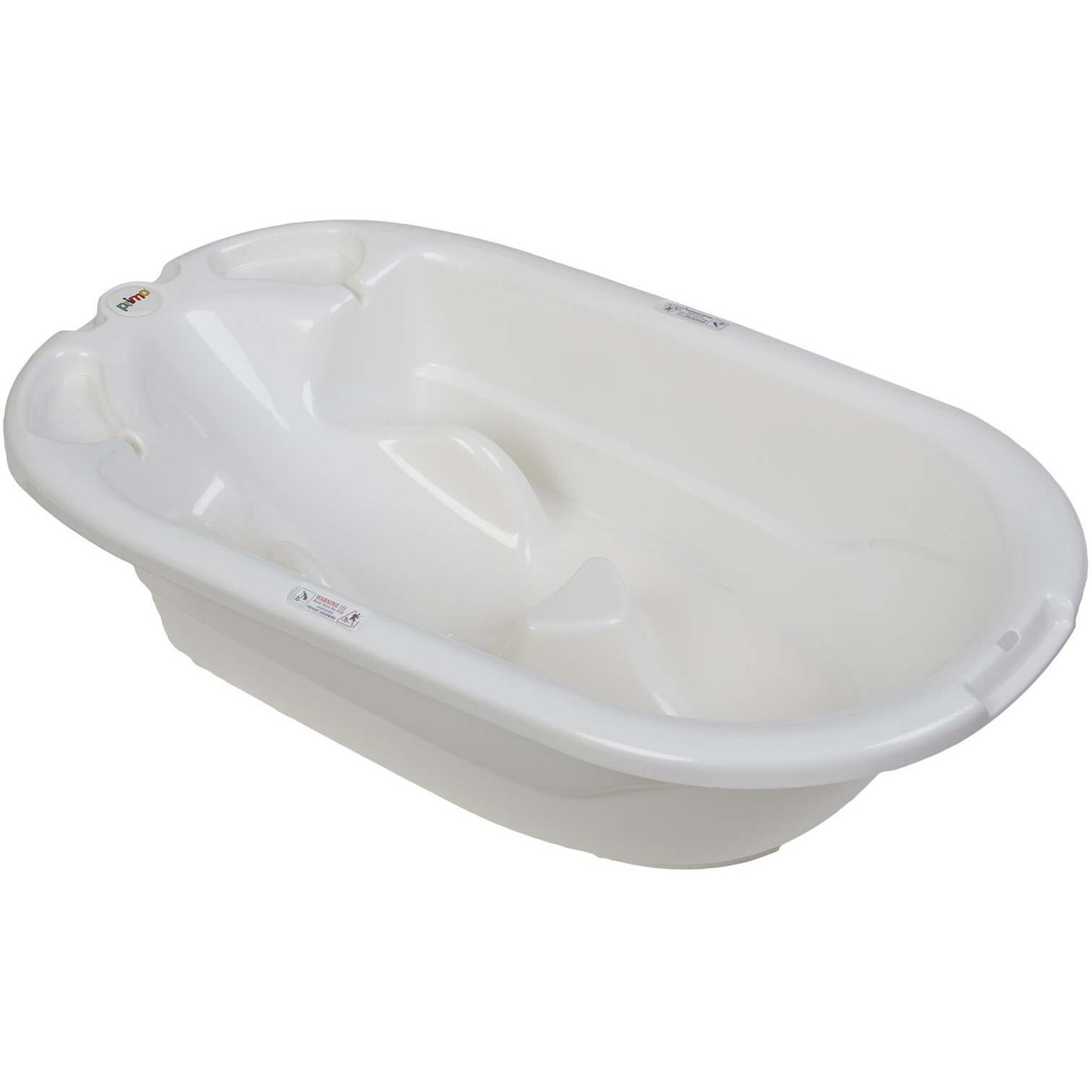 Eurobath 2-Stage Baby Bath Tub, White - Large, Long Lasting Baby Essentials, Must-Have Baby Bathtub, Newborn Essentials, Infant Bathtub & Baby Care Products For Registry