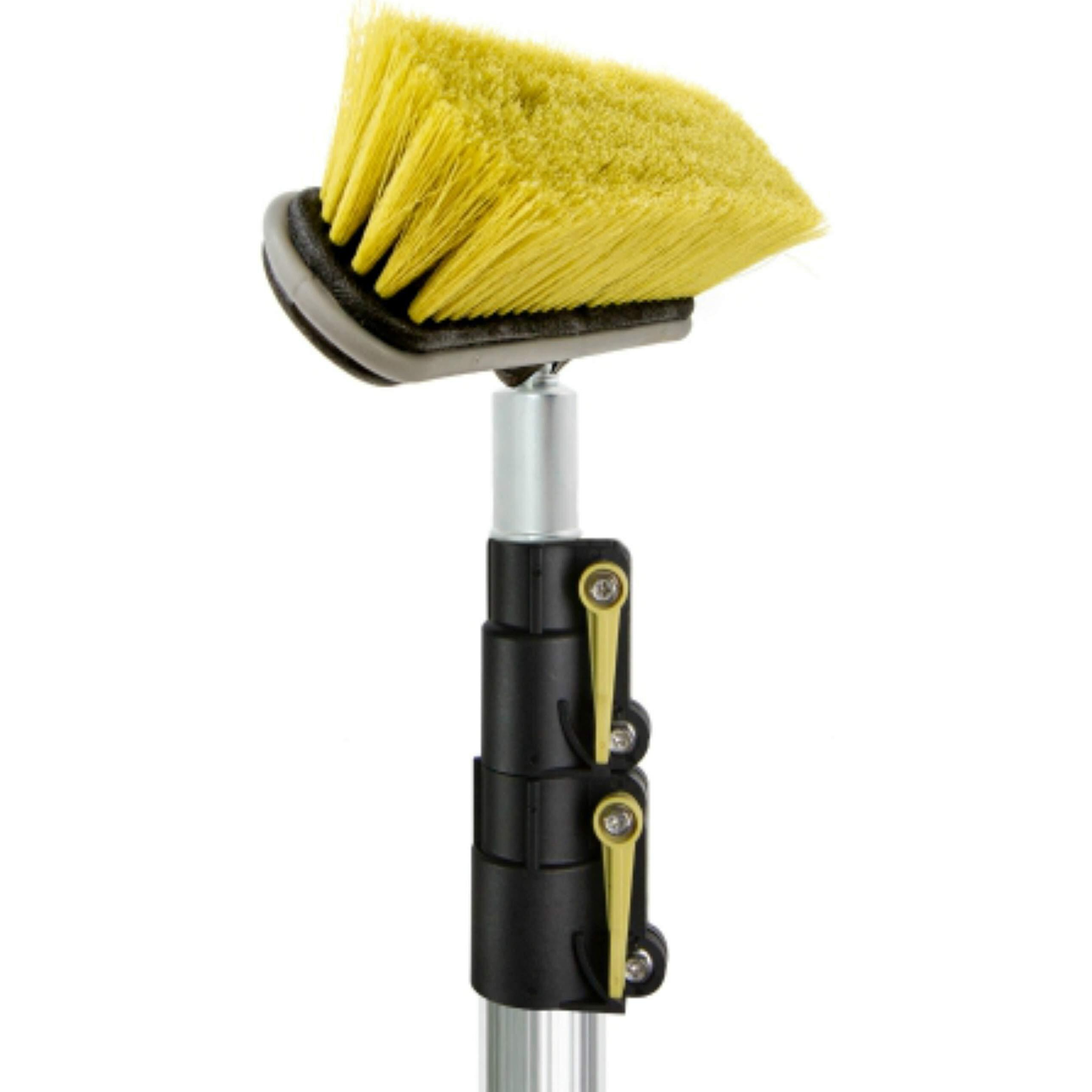 Doca Floor Scrub Brush With Long Handle - Head Only - No Pole Extension Pole (6+ Reach) - Outdoor Broom - Car Wash Brush With Long Handle Also For House Siding, Deck, Patio & More